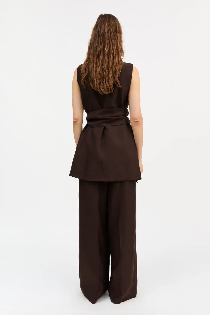 Erin Waistcoat Dark Brown