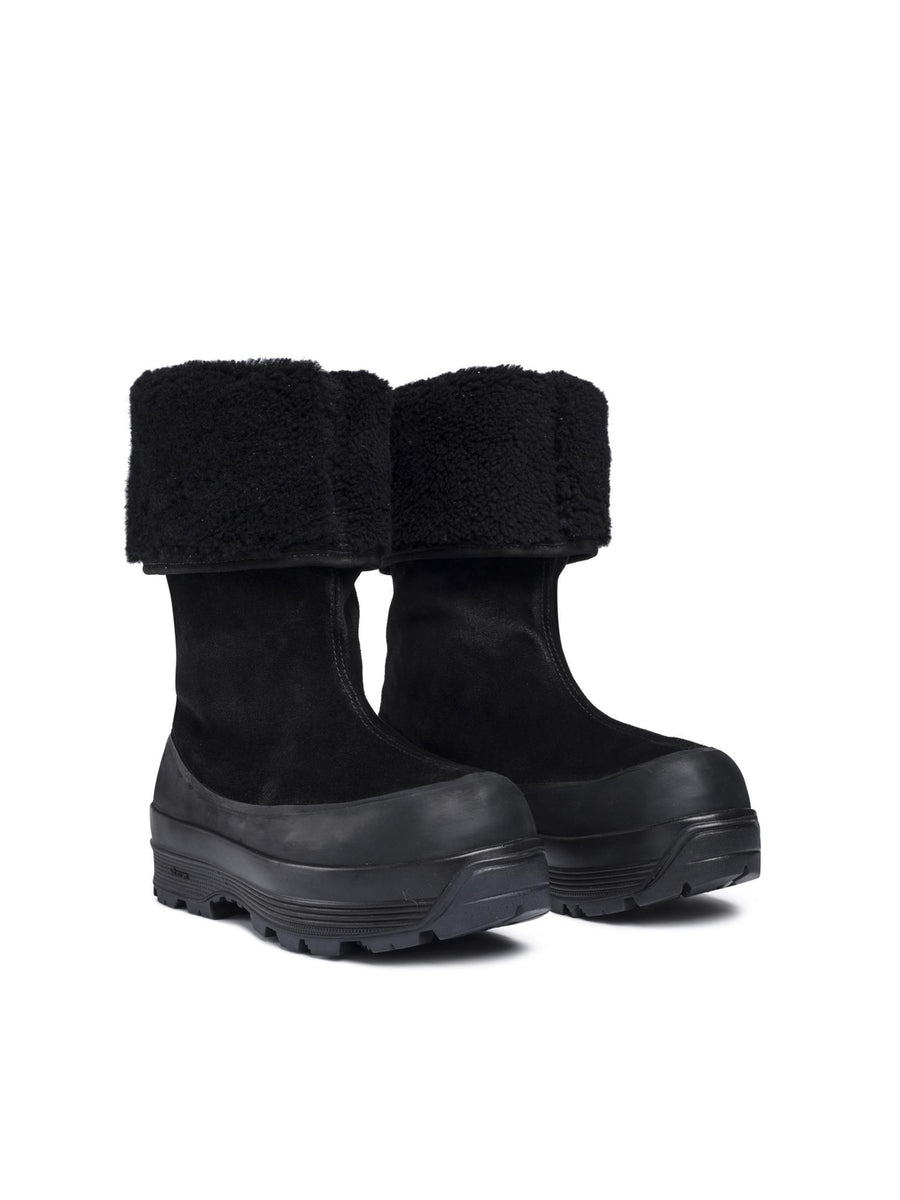 Alta Badia Shearling Black Suede