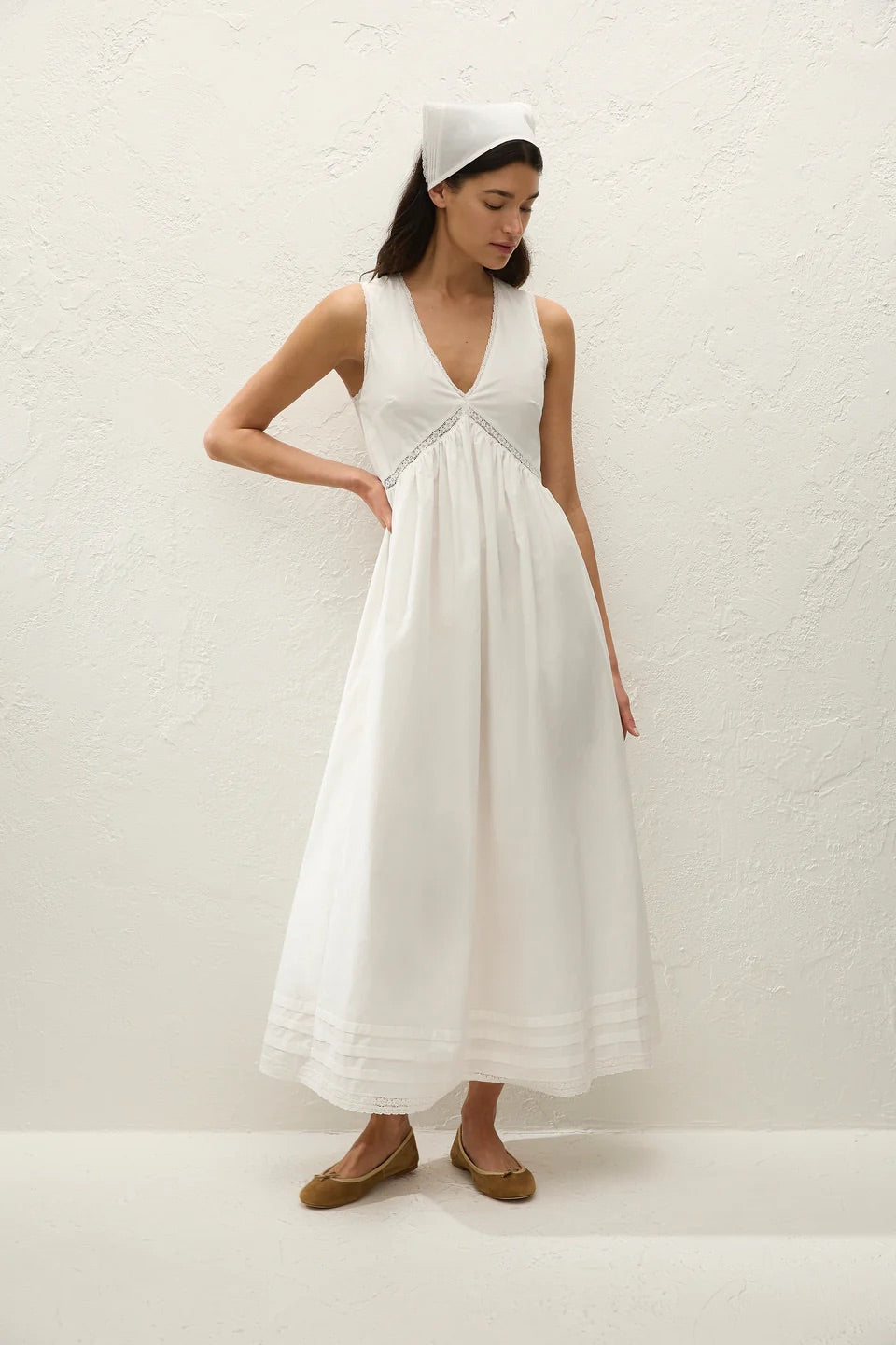 Fiora Midi Dress - White