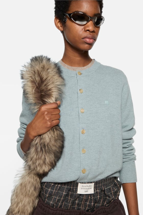 Fitted Cardigan Dusty Blue