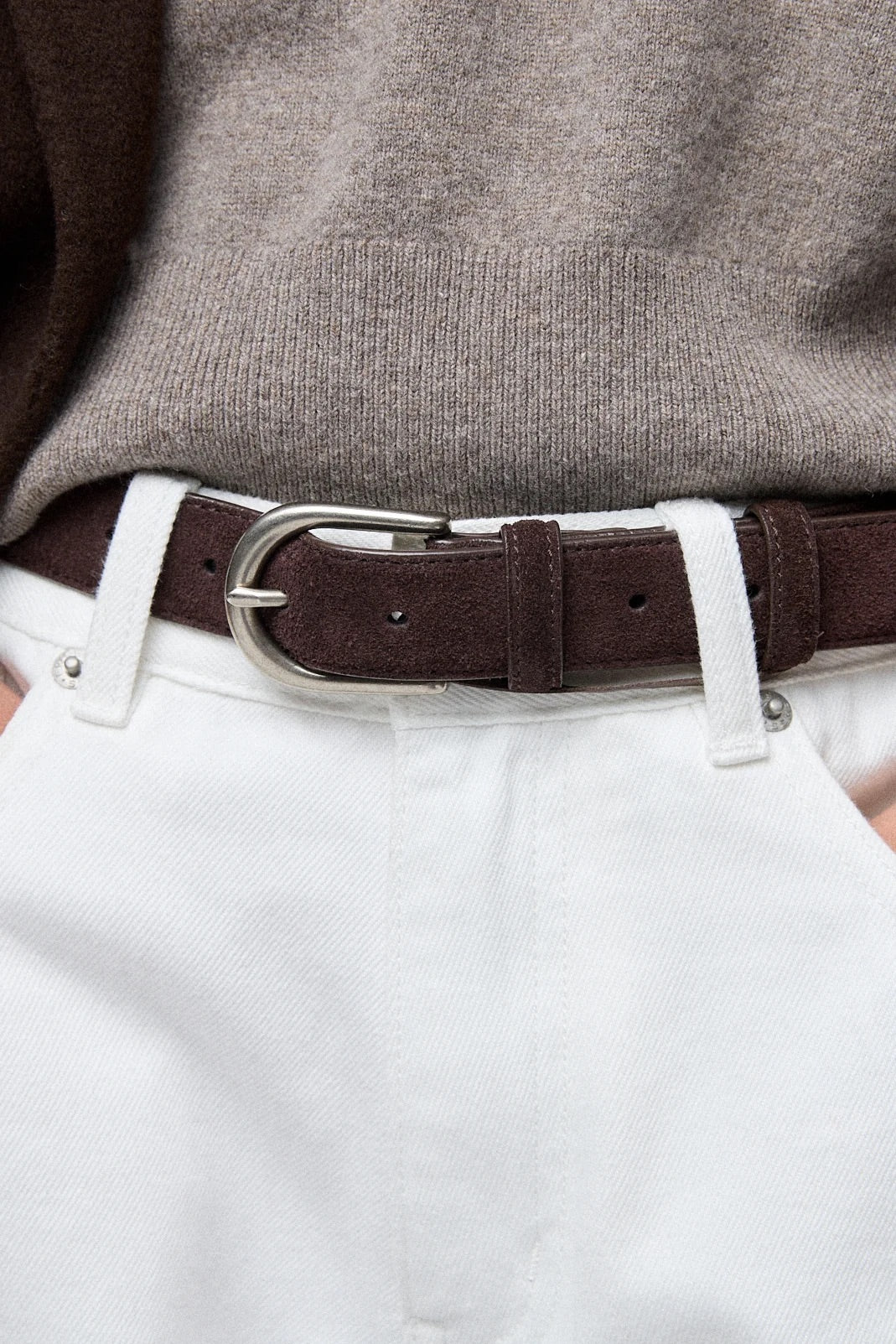Everyday Suede Belt - Chocolate