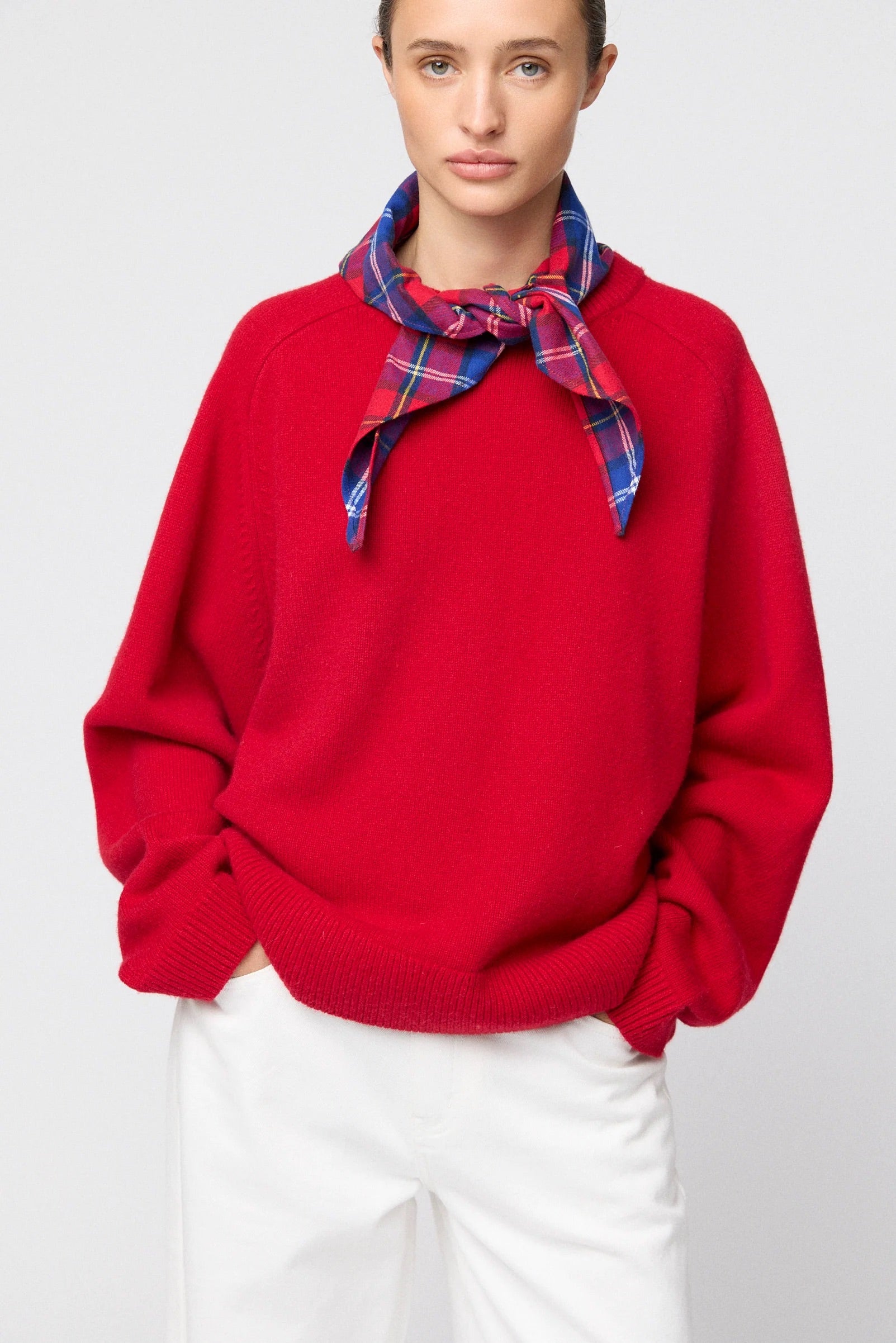 Harbour Round Neck Sweater  - Crimson
