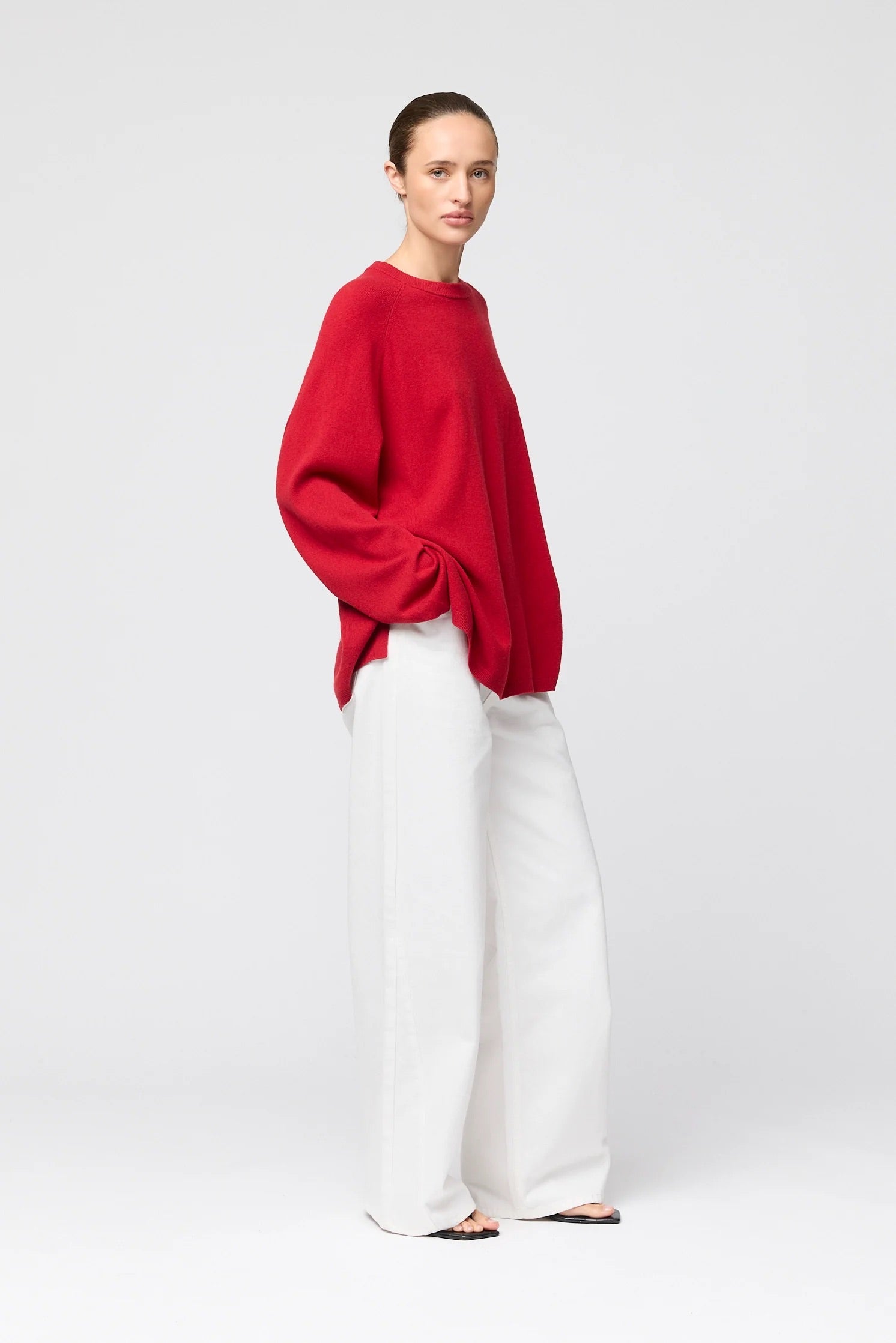 Harbour Round Neck Sweater  - Crimson