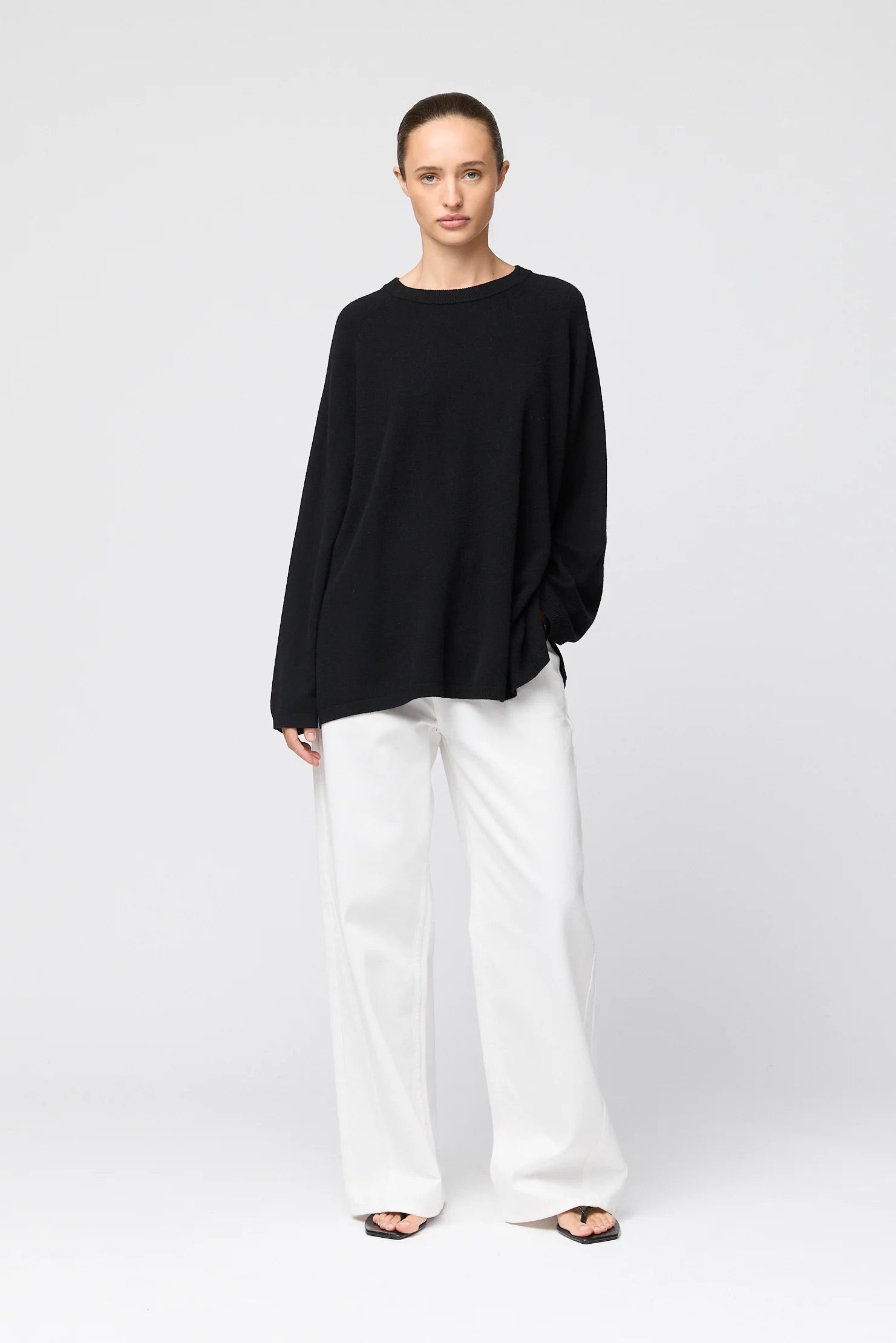 Roma Wool Sweater - Jet Black