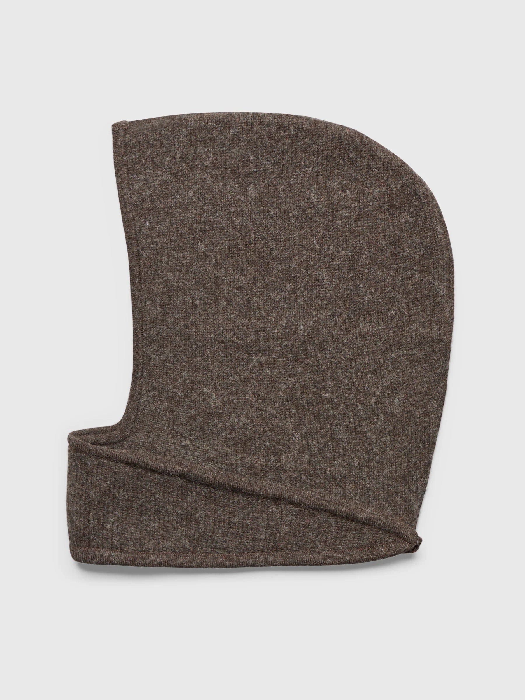 Tie Up Knitted Hood - Coffee