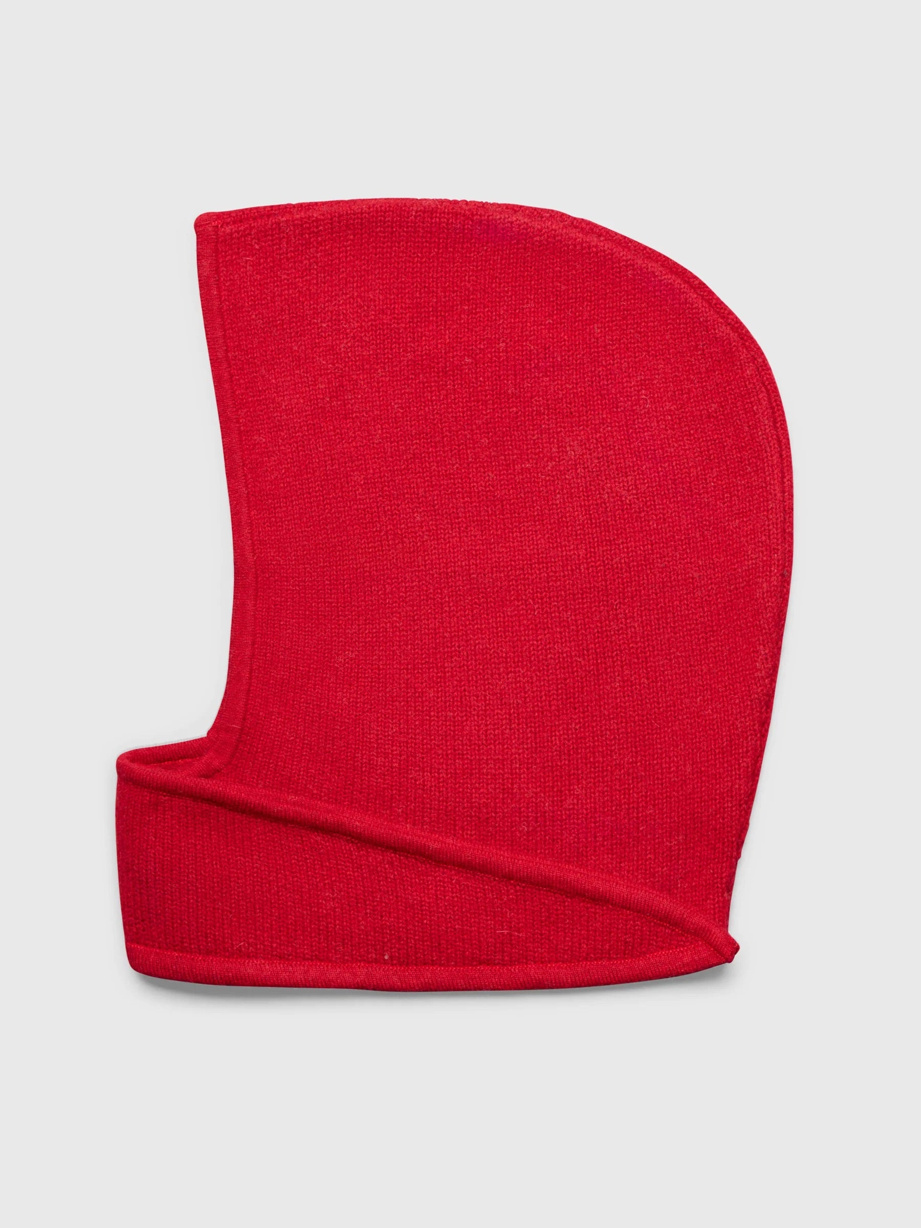 Tie Up Knitted Hood - Crimson