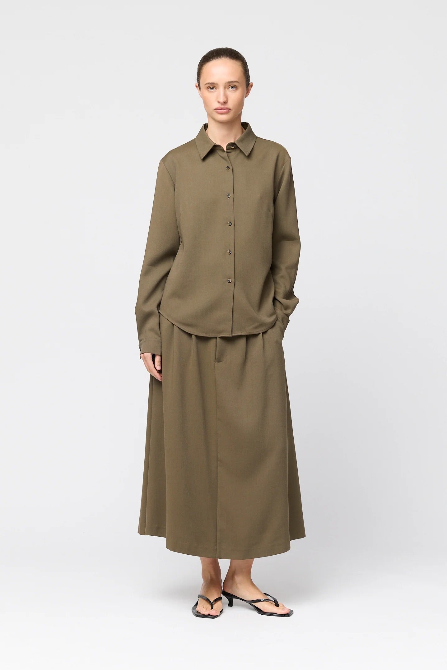 Toscana Tailored Shirt - Olive