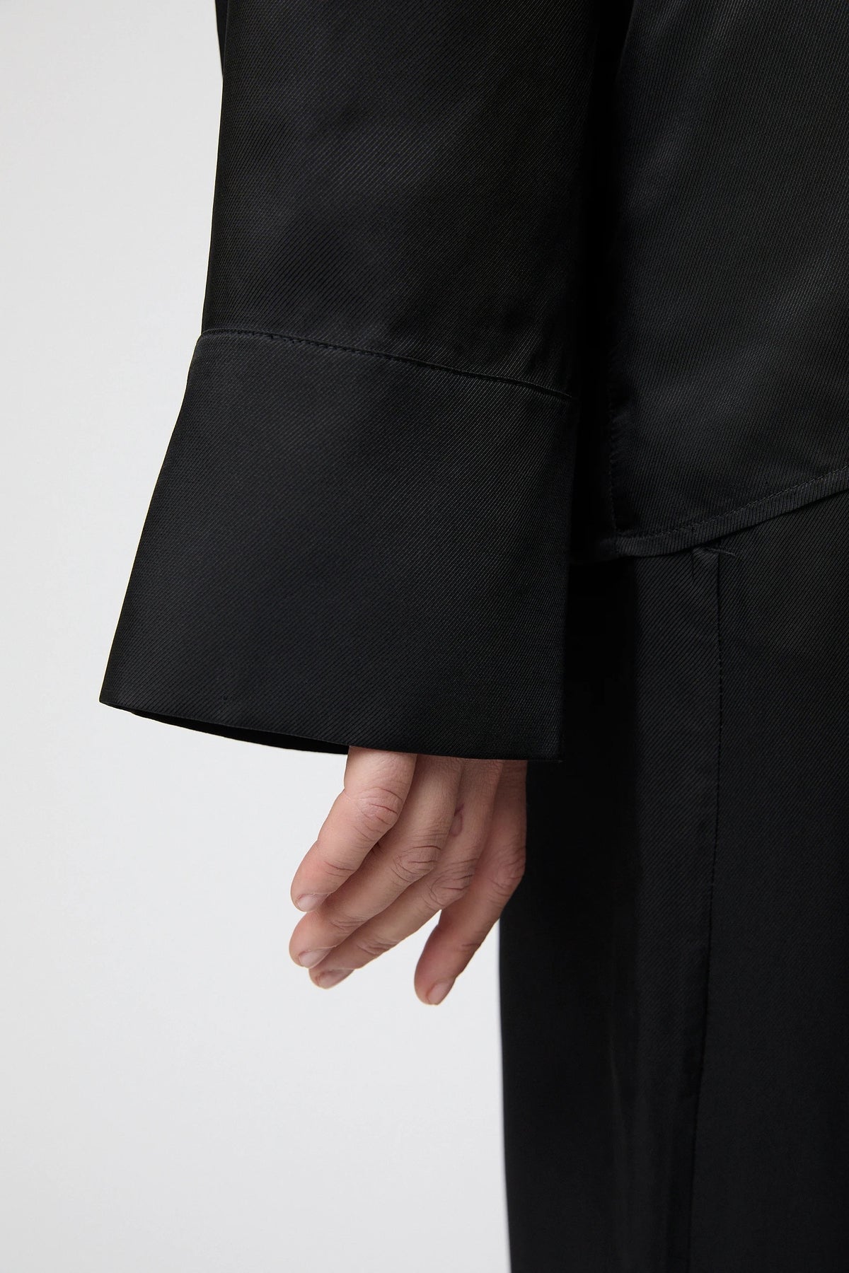 Viscose Twill Pajama Shirt - Jet Black