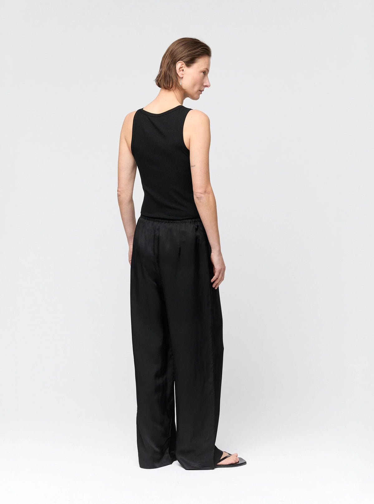 Viscose Twill Siena Trousers - Jet Black