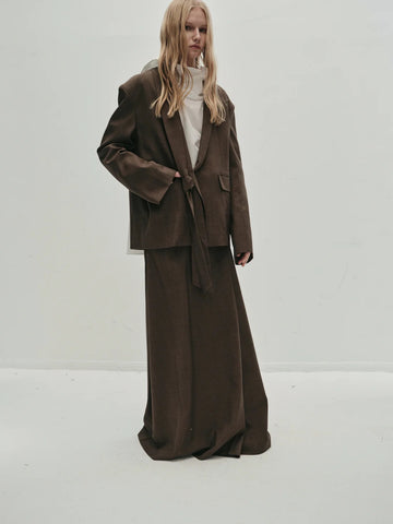 Gala Tie Blazer Brown