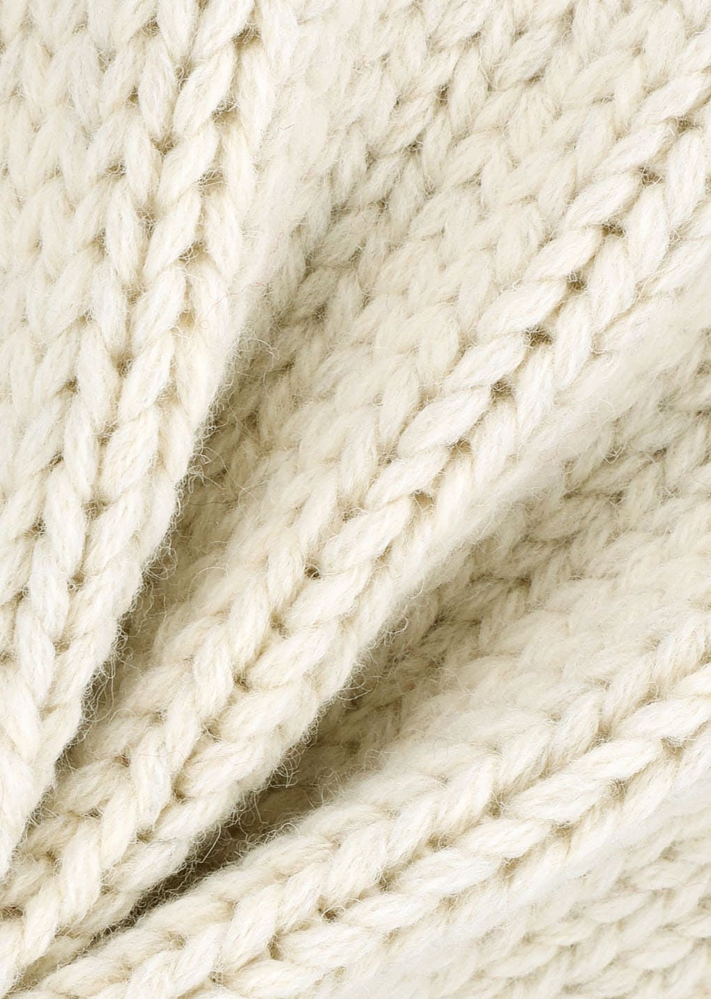 Hand Knitted Half Neck Pullover Ecru