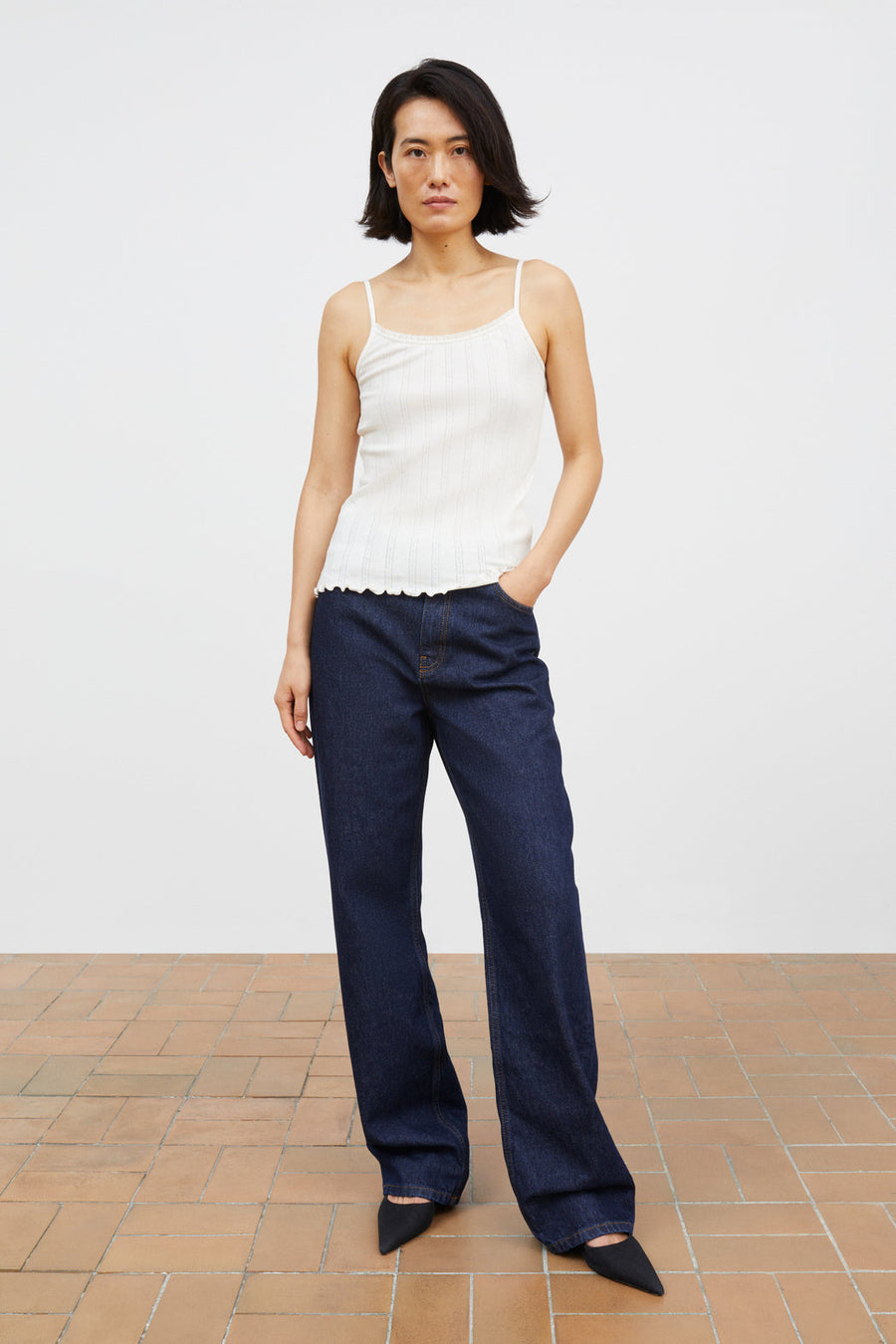 June Cami Top Ecru