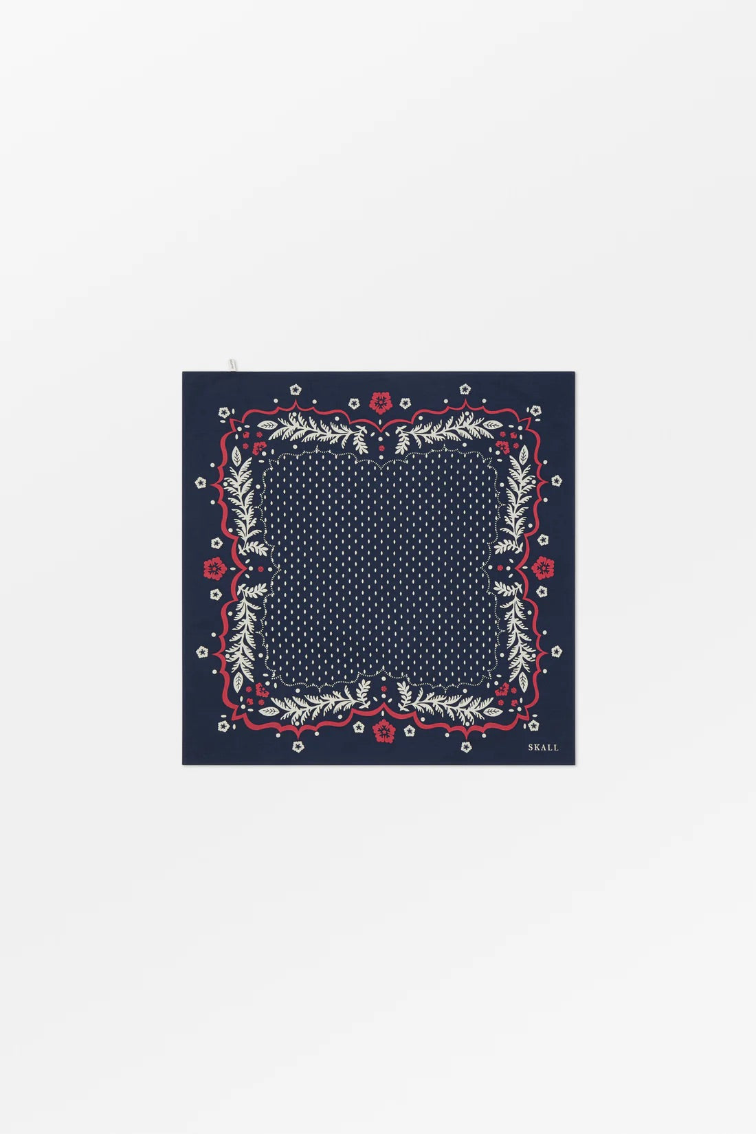 Juniper Scarf - Navy/Red/Ecru