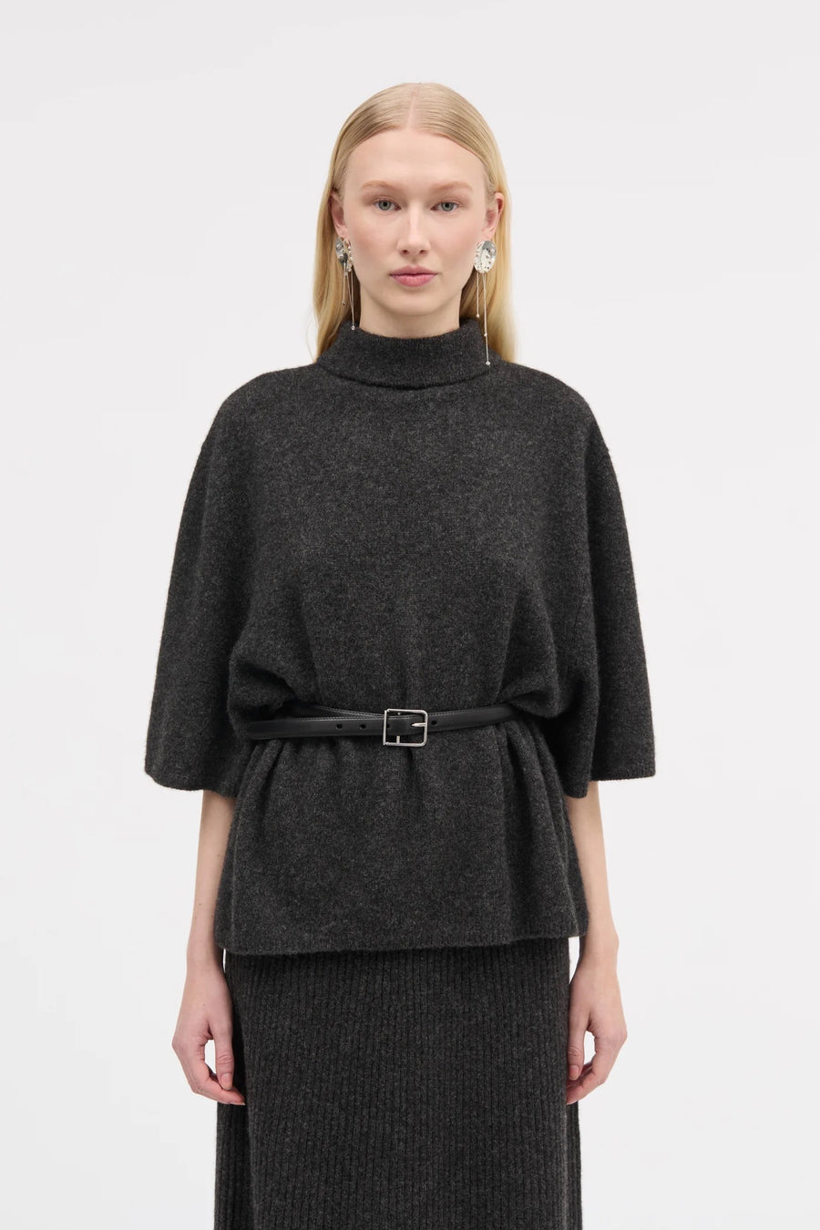 Kolly Yak Sweater Dark Grey Melange