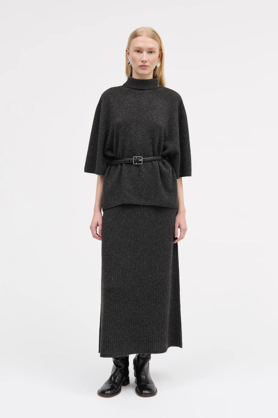 Kolly Yak Sweater Dark Grey Melange