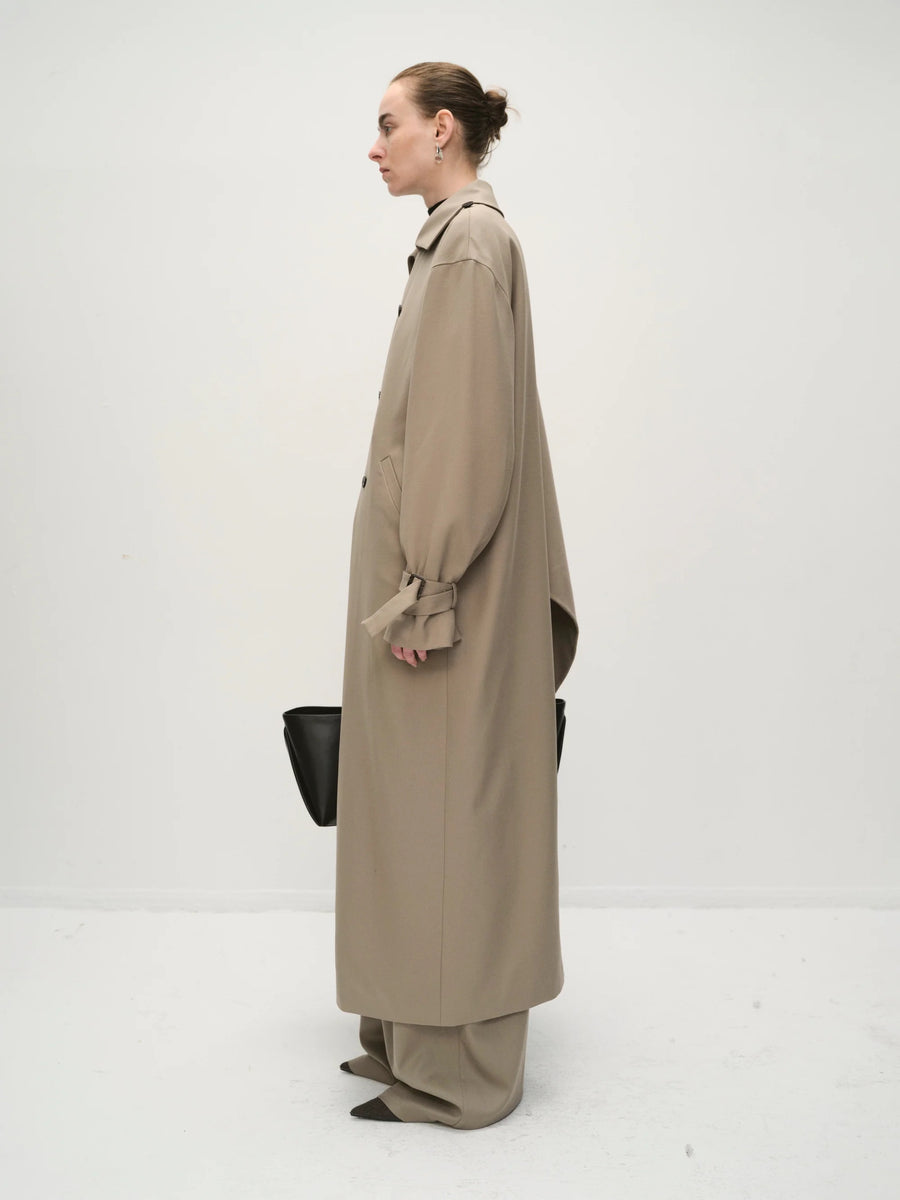 Larissa Wool Trenchcoat Mole