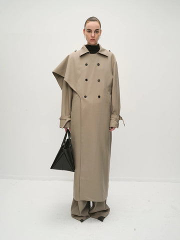 Larissa Wool Trenchcoat Mole