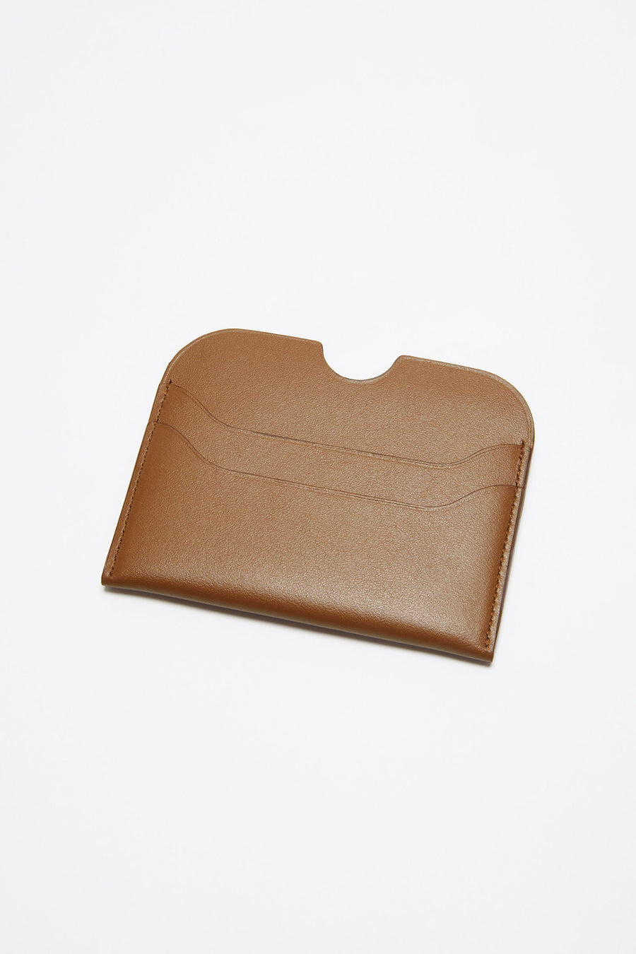 Leather Card Holder Camel Brown