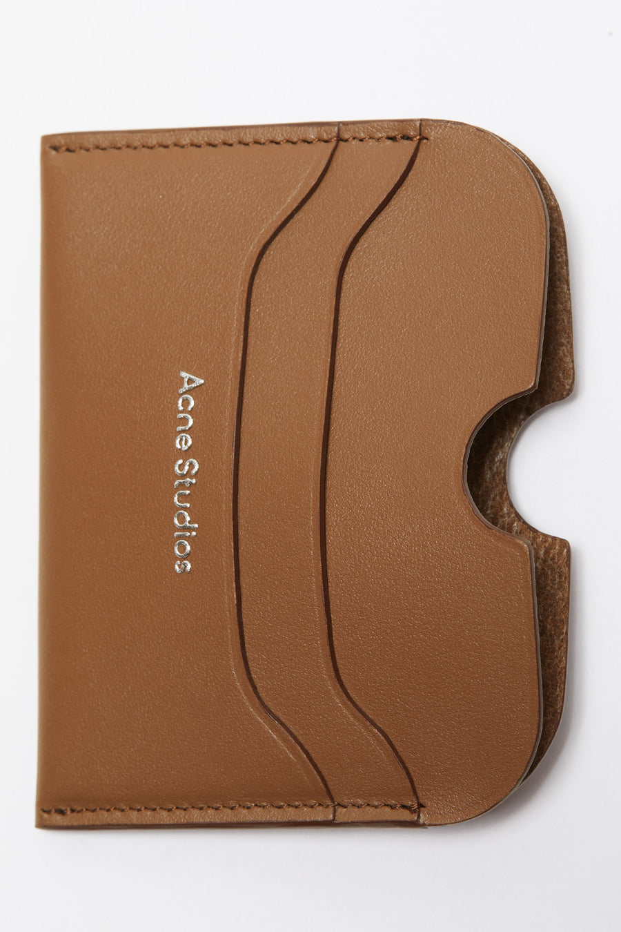 Leather Card Holder Camel Brown