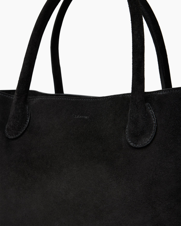 The Grace Tote - Black Suede