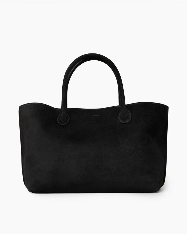 The Grace Tote - Black Suede