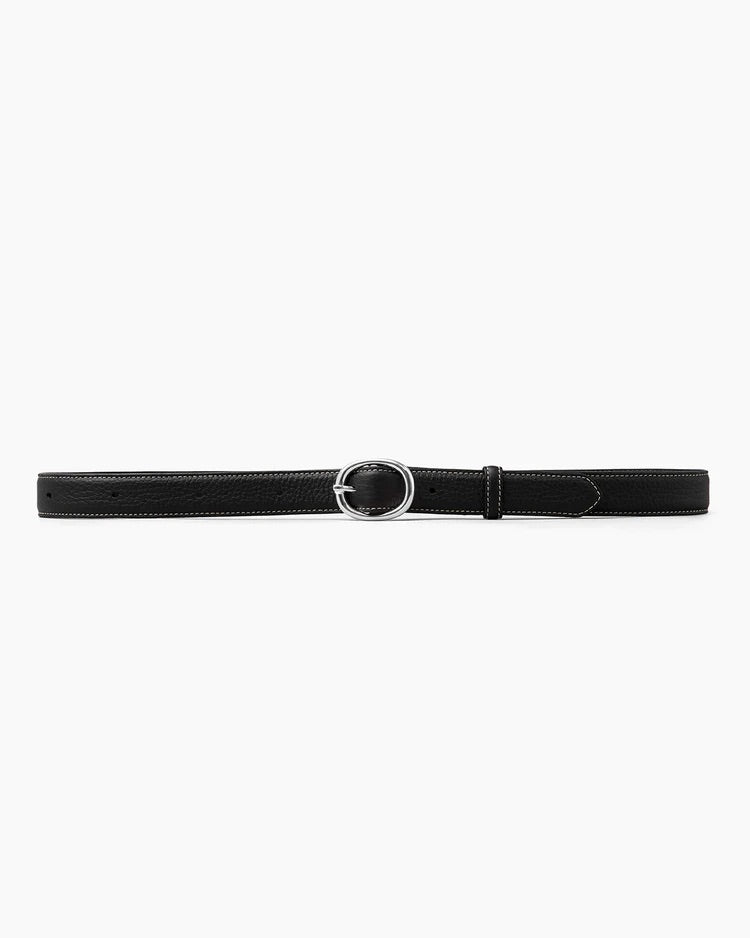 The Wyatt Wide Belt - Solid Black Grosgrain