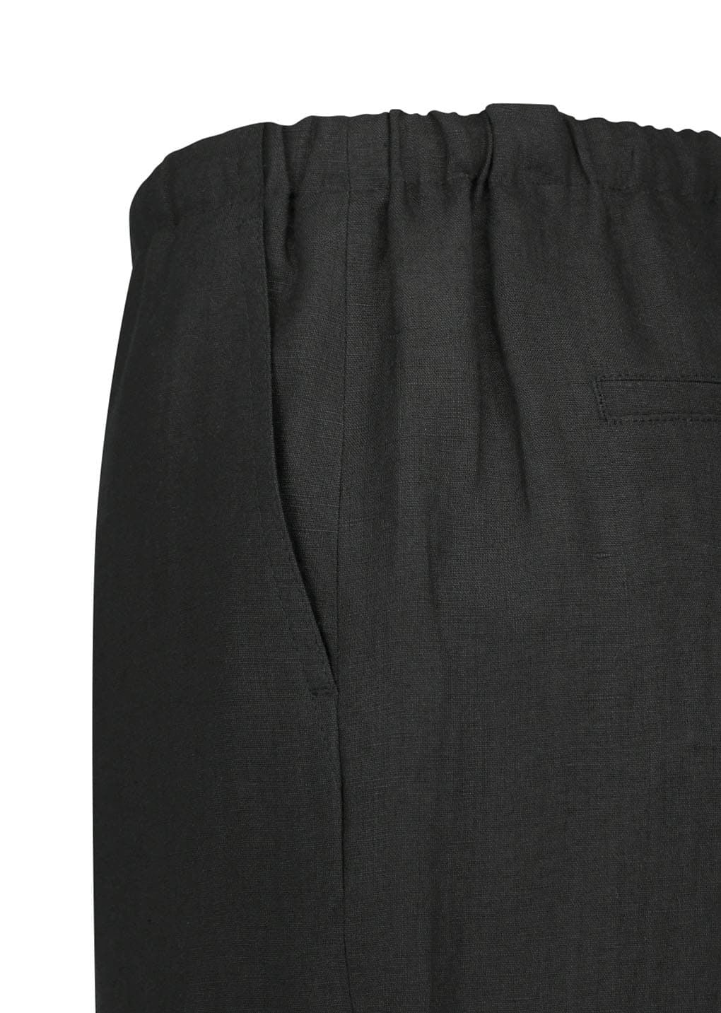 Linen Banding Pants - Black