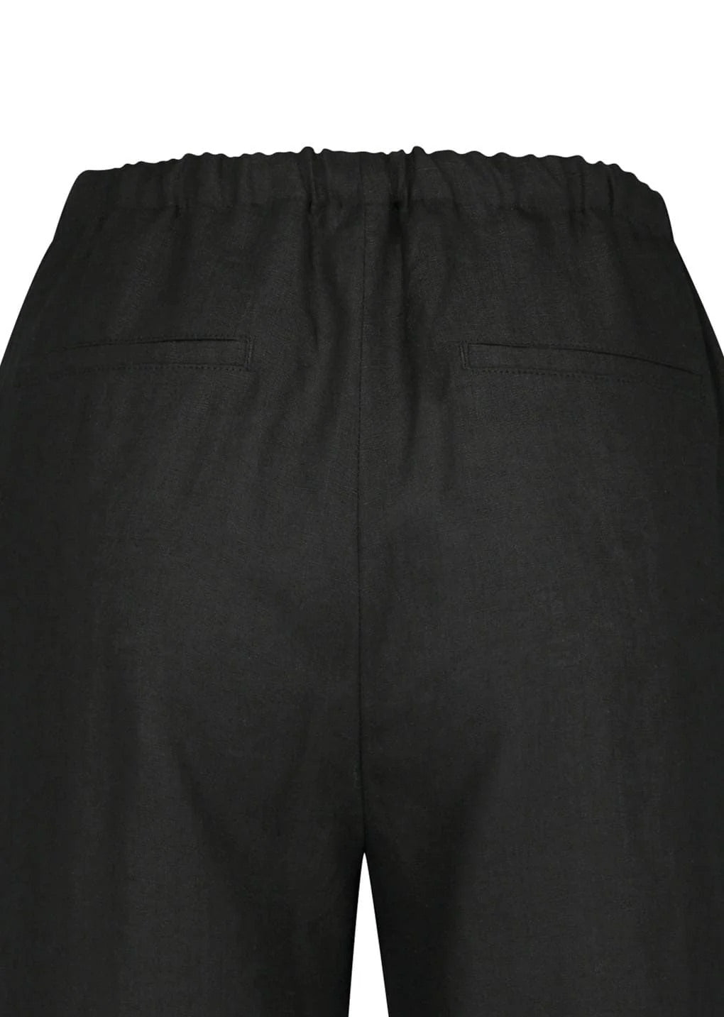 Linen Banding Pants - Black