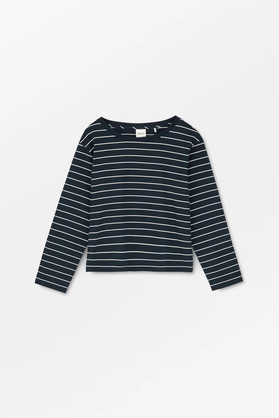 Loui Oversized Blouse Navy/White