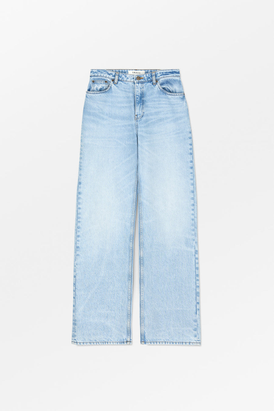 Maddy Straight Jeans Worn Light Blue