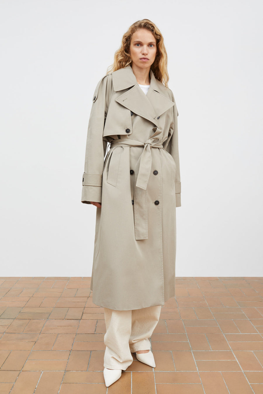 Mahsa Trenchcoat Stone Moss