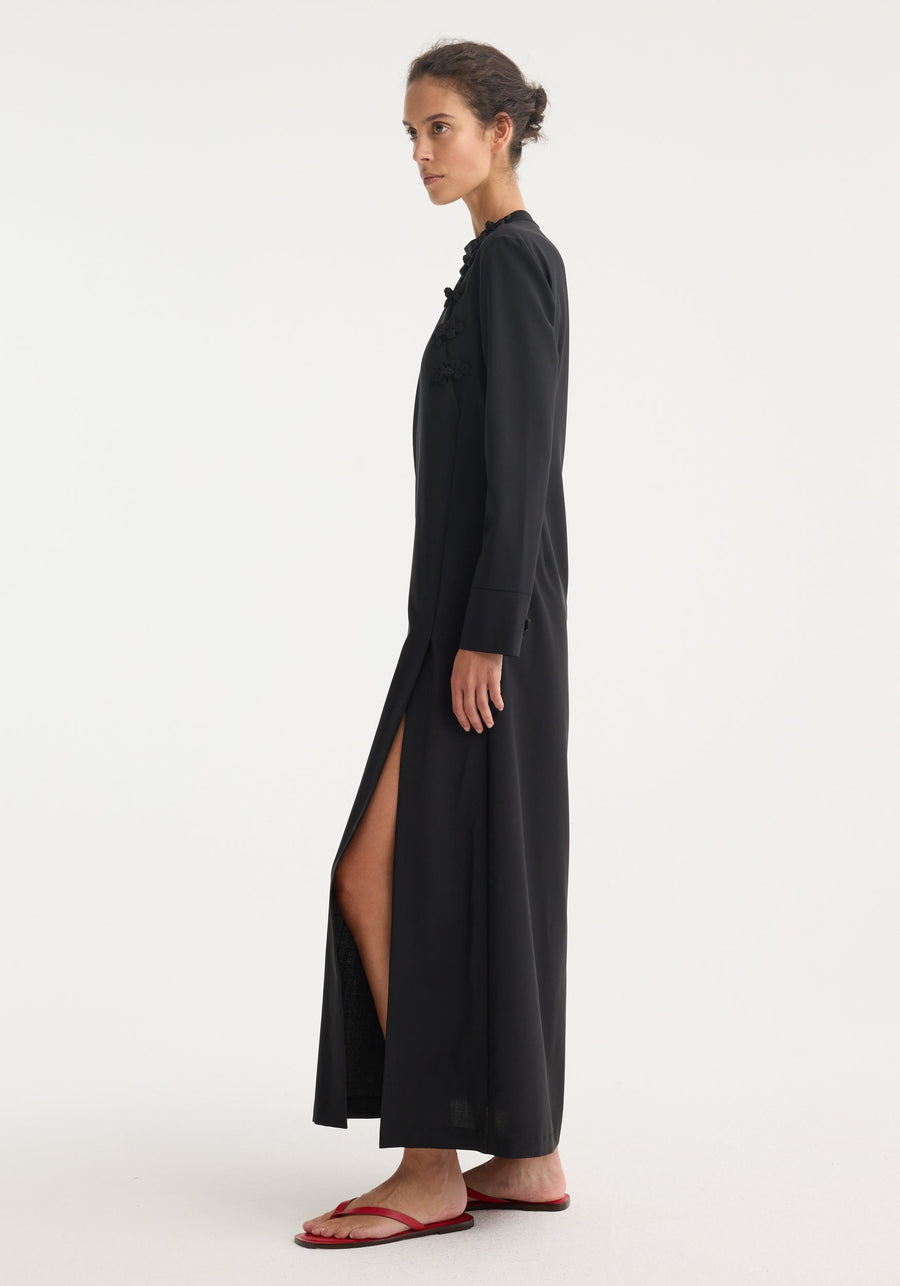 Mandarin Dress Black