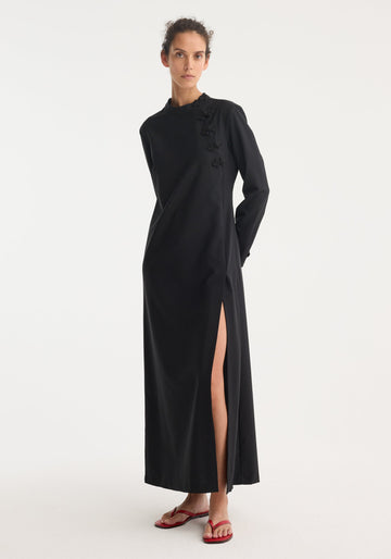 Mandarin Dress Black