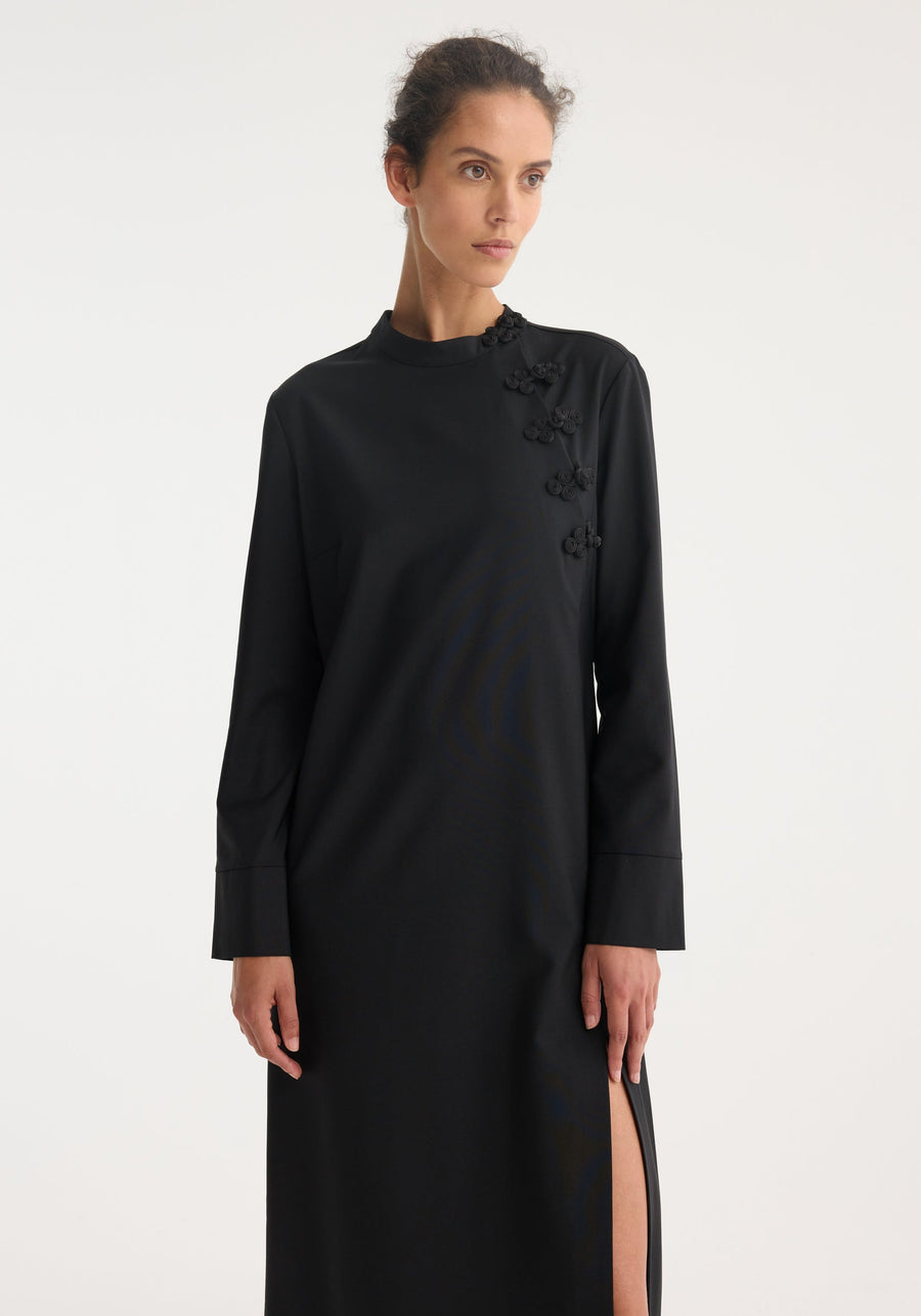 Mandarin Dress Black