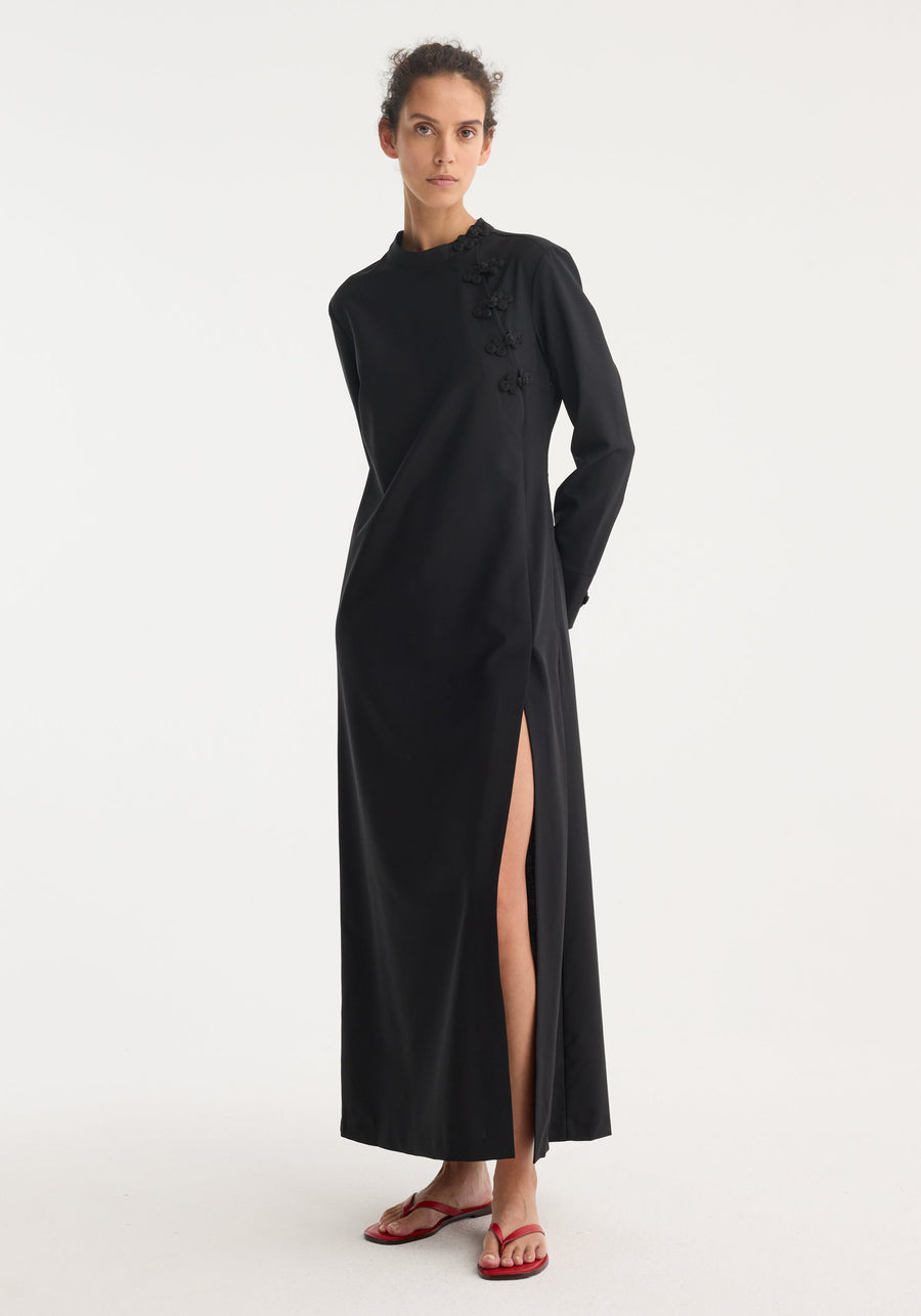 Mandarin Dress Black