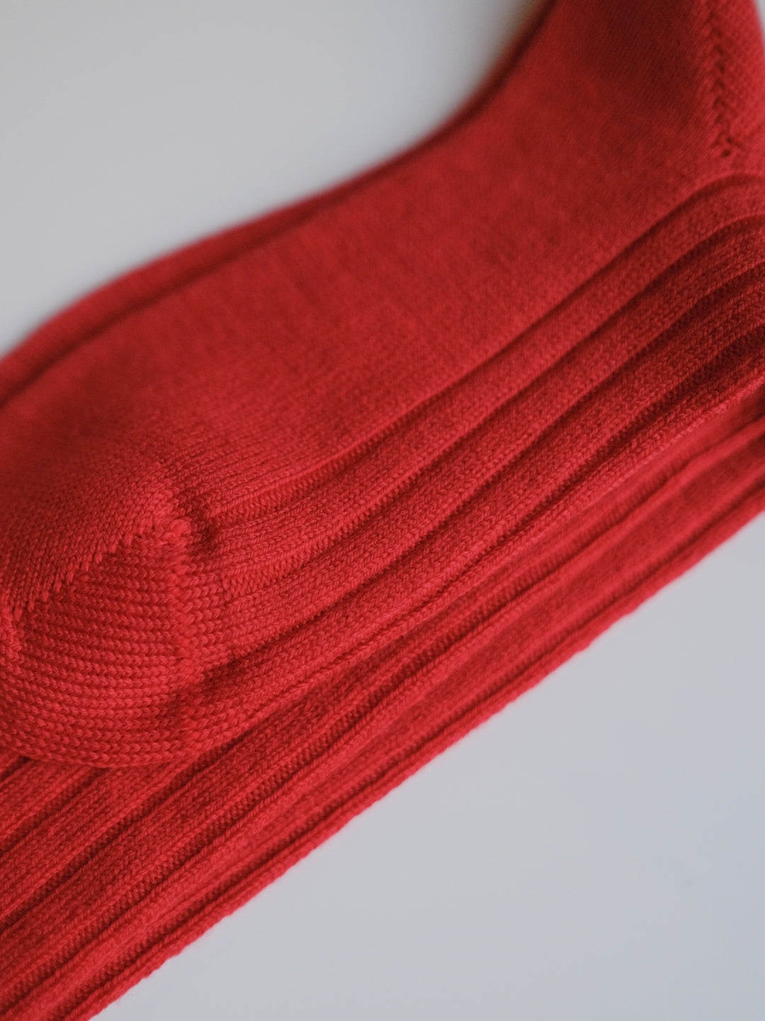 College Wool Socks - Red