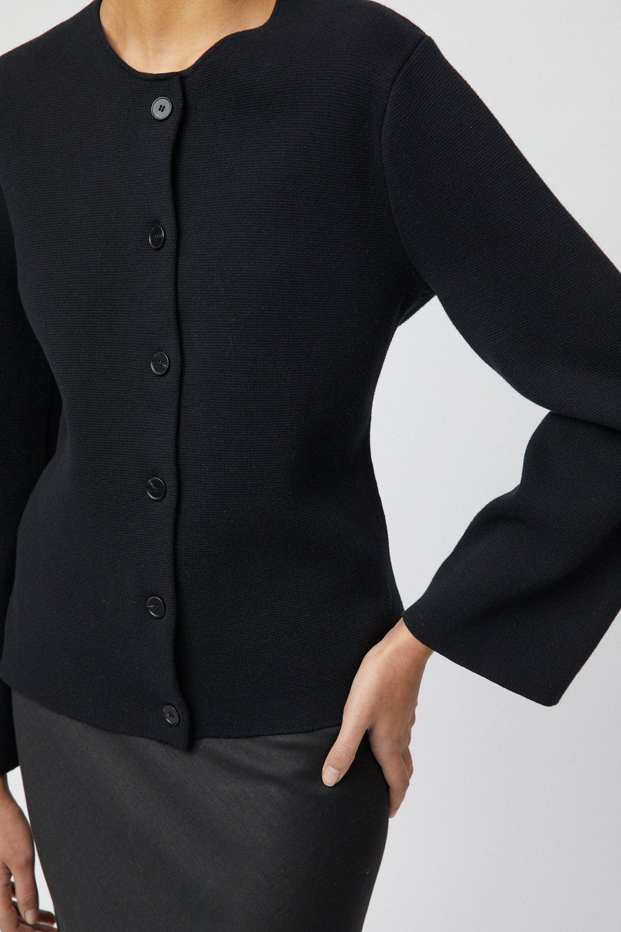 Milano Knit Blazer Jet Black
