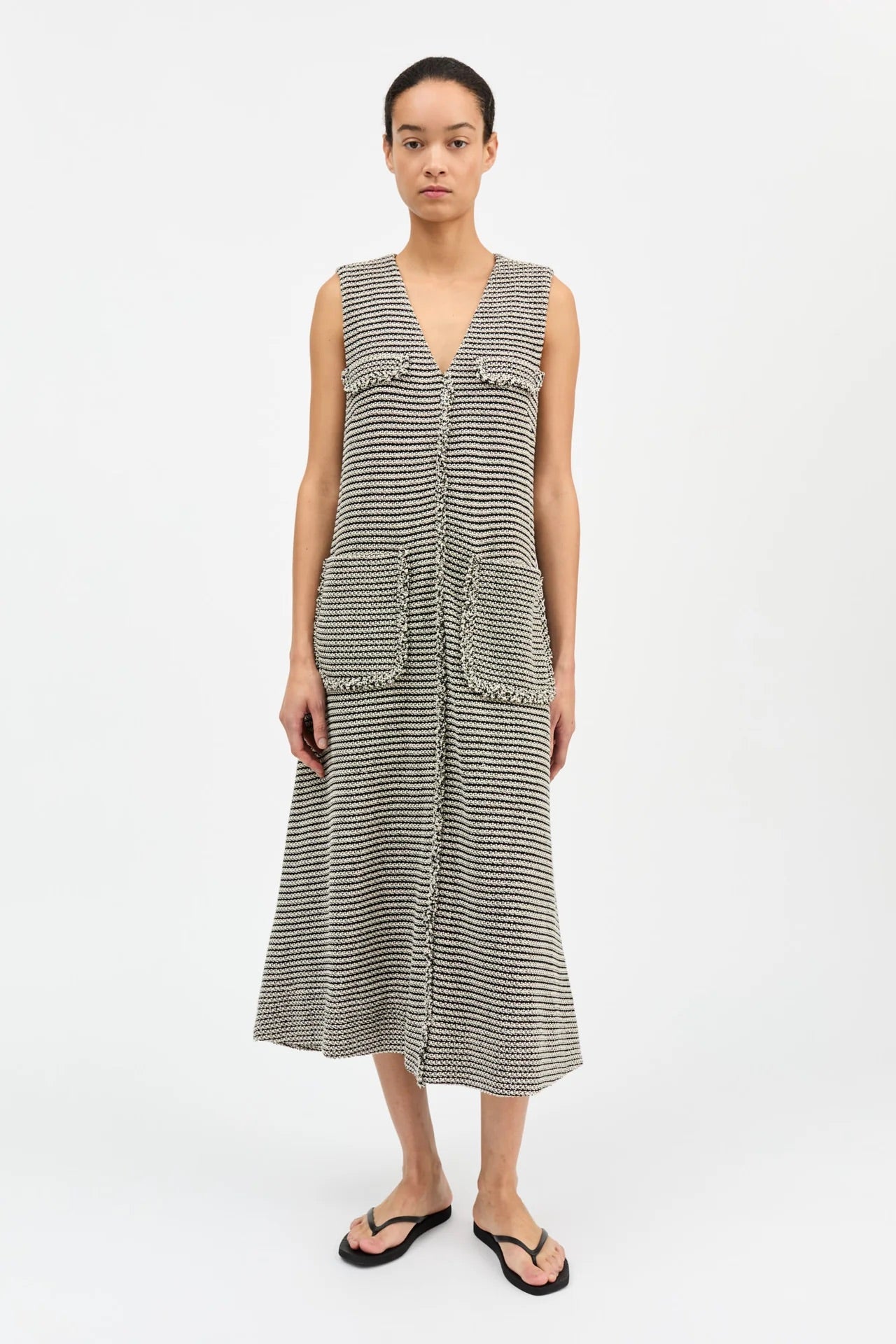 Minnah Dress Natural/Black - ensemble