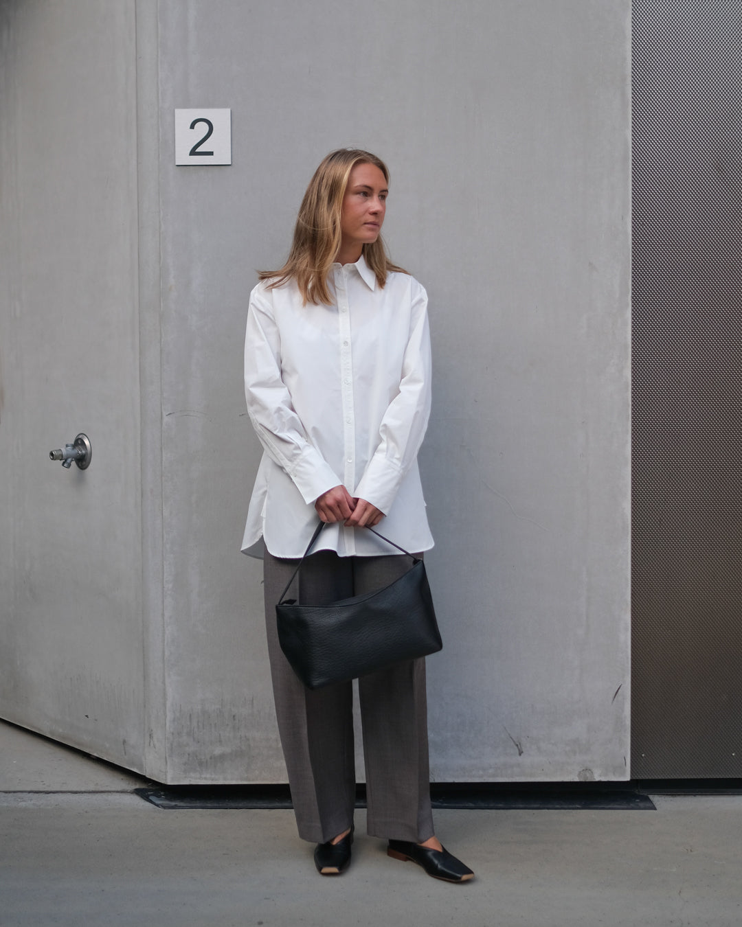 Sebastiana Cotton Poplin Shirt - White