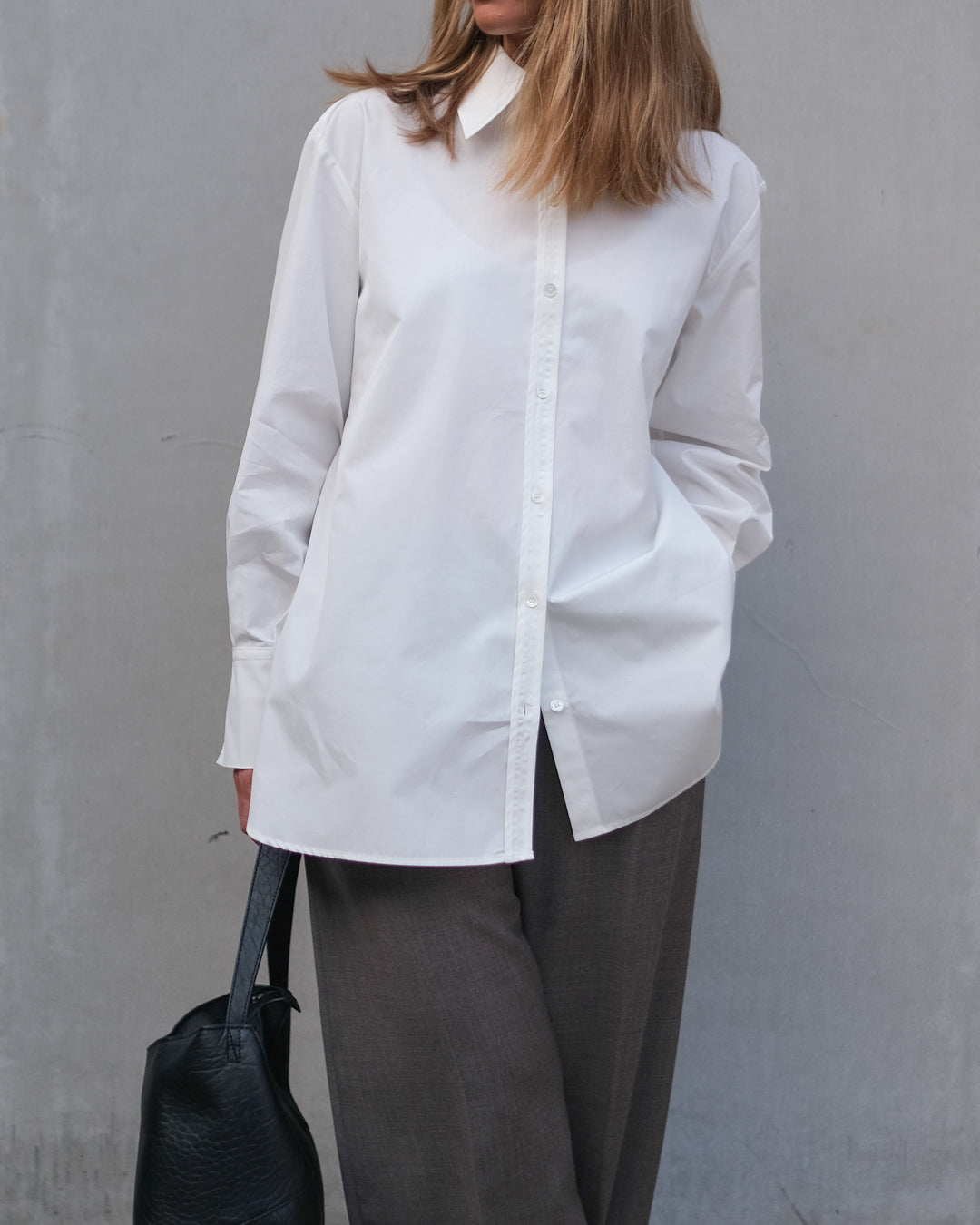 Sebastiana Cotton Poplin Shirt - White