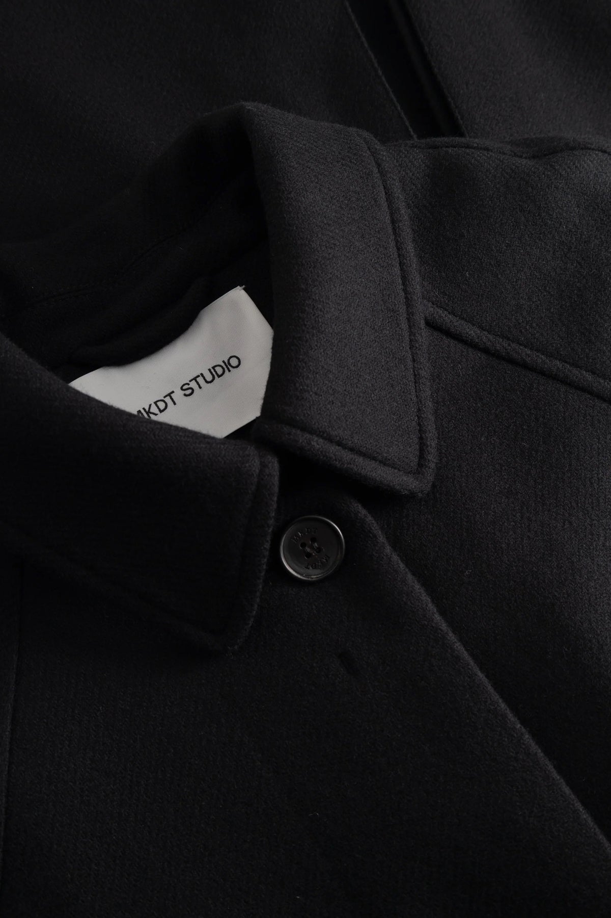Caro Two Layered Wool Coat - Black