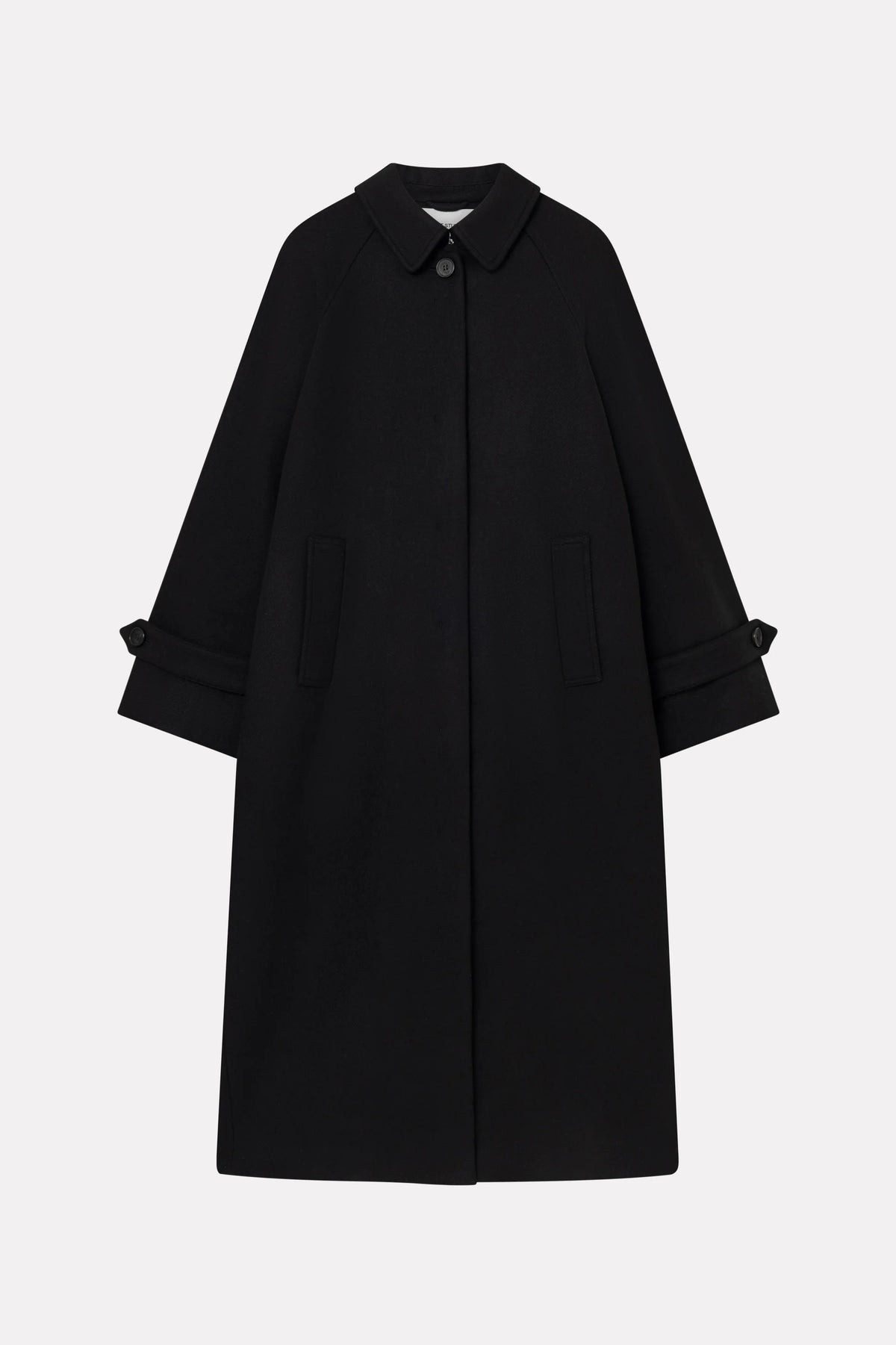 Caro Two Layered Wool Coat - Black