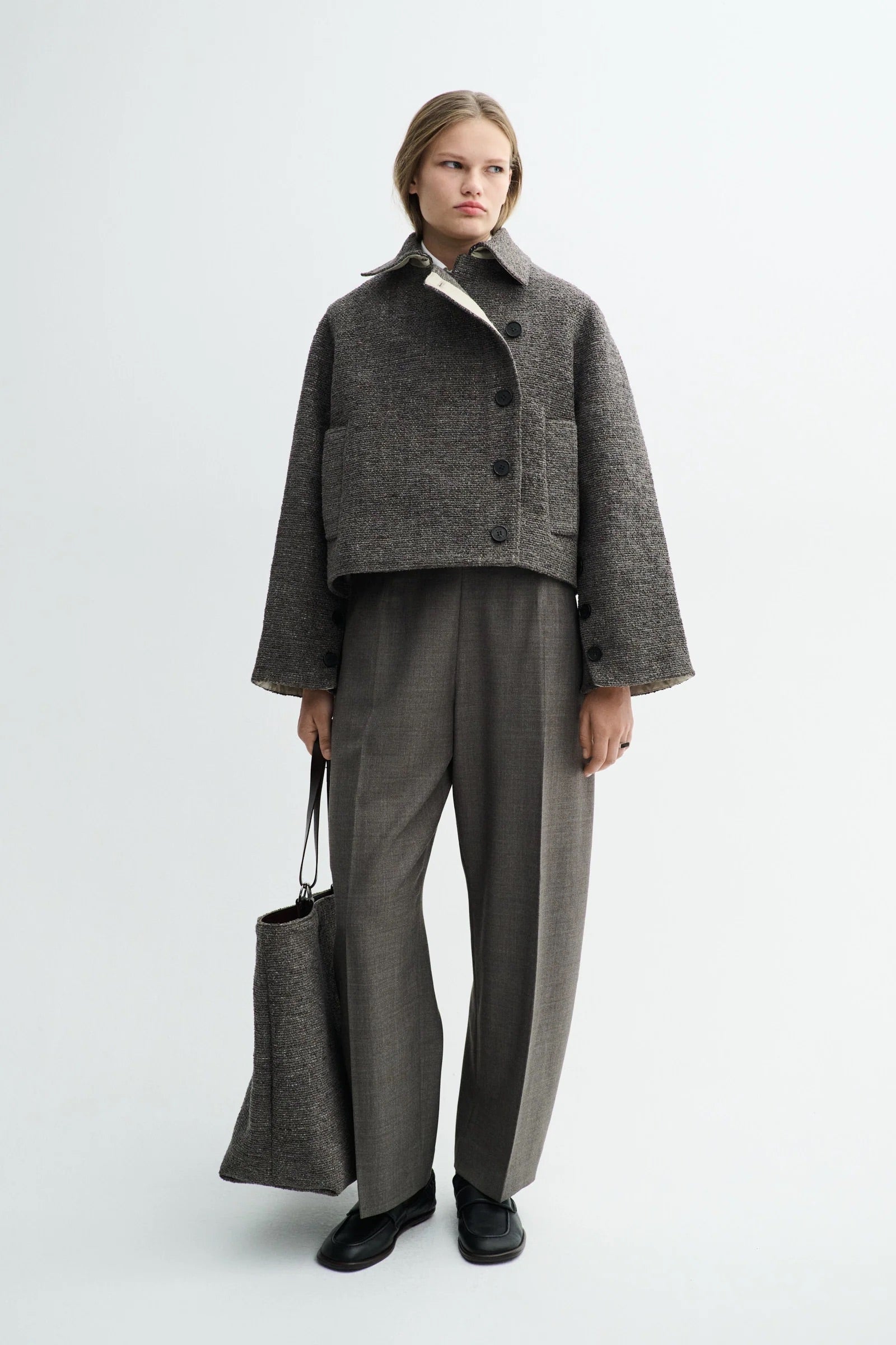 Clarissa Structure Blend Jacket - Mink Melange