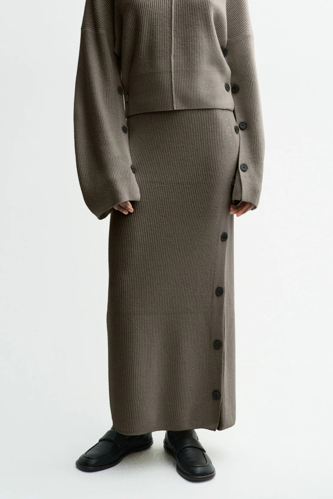 Kalua Silk Yak Skirt - Brown Melange