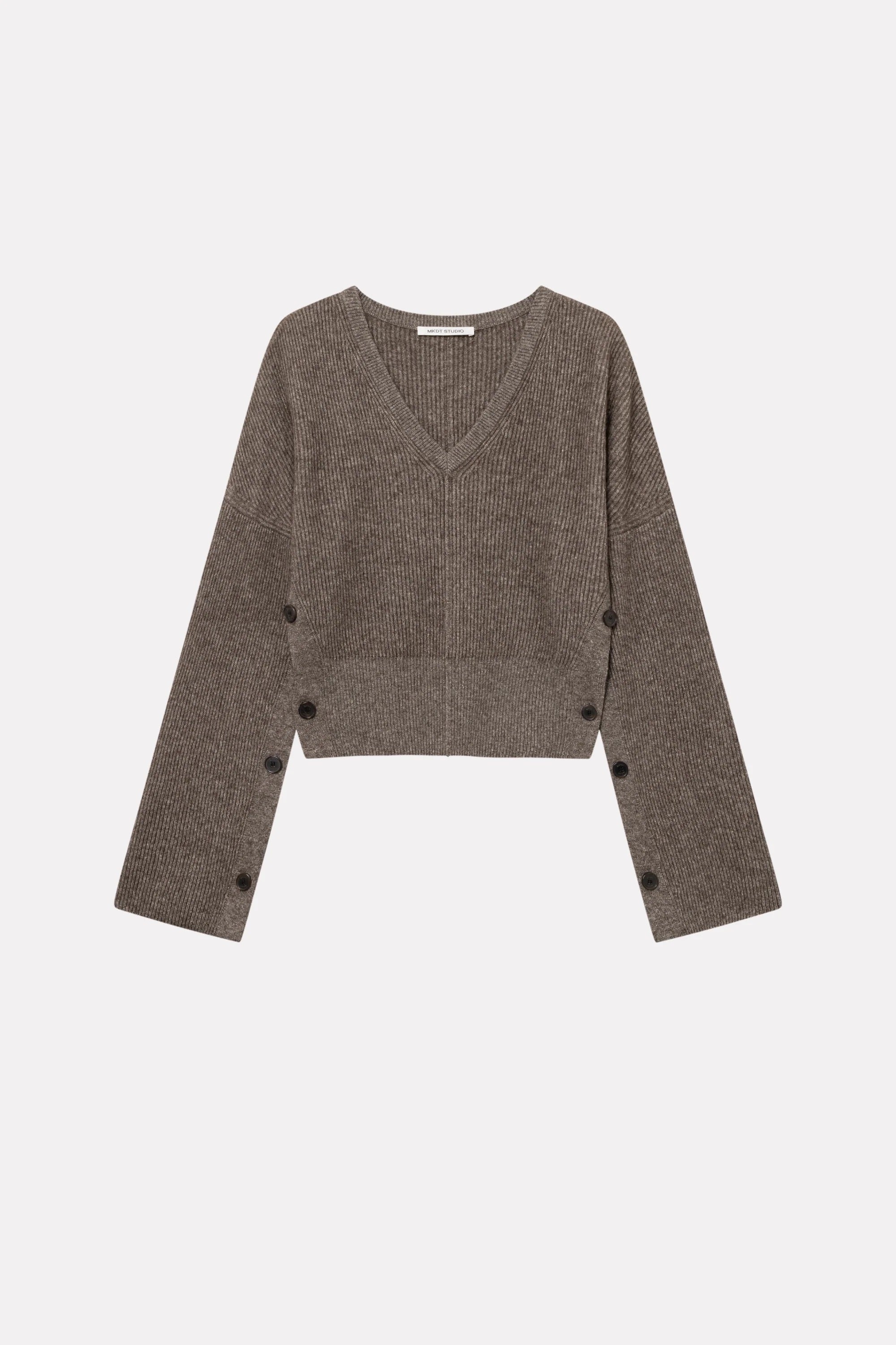 Kelia Silk Yak Sweater - Brown Melange