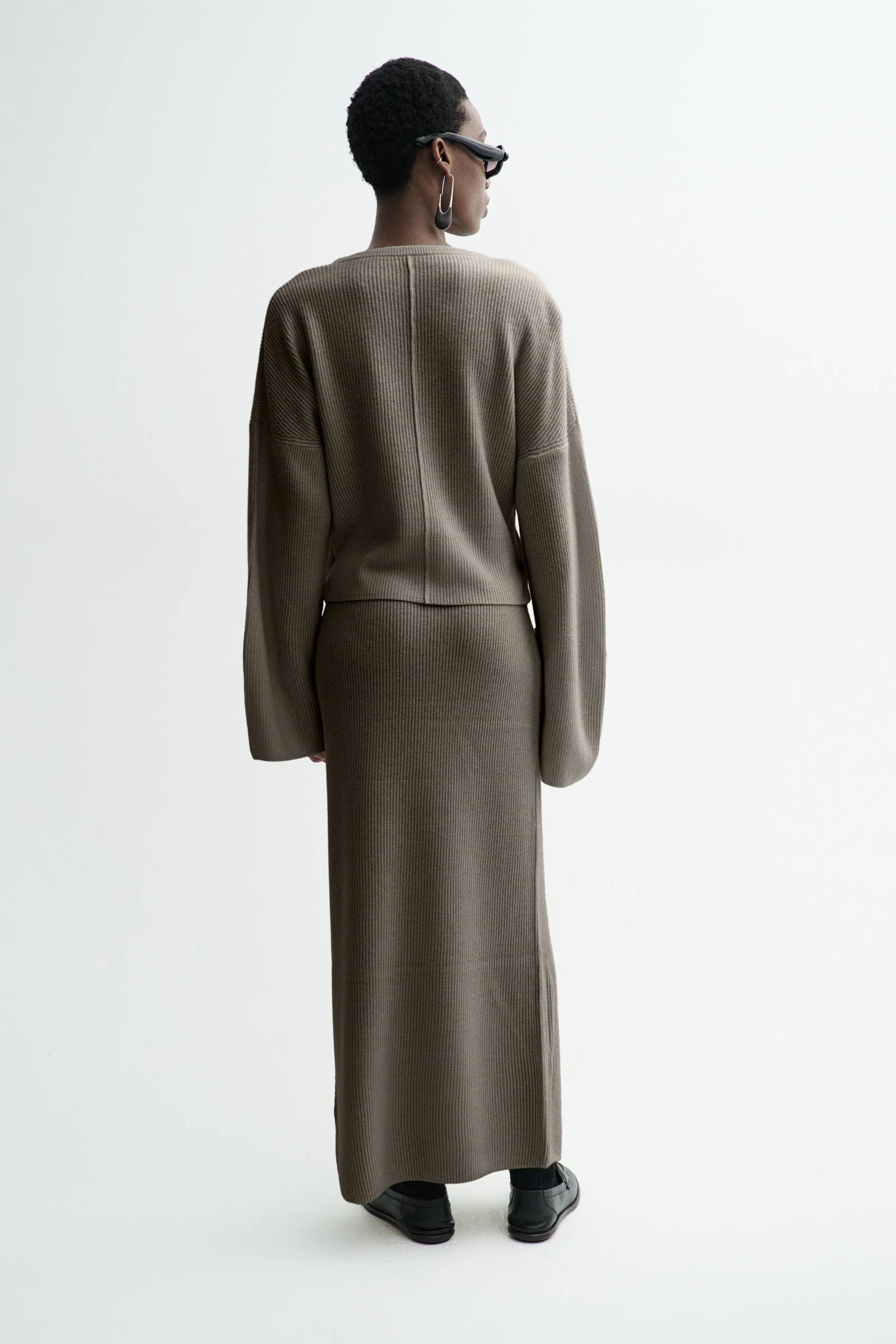 Kelia Silk Yak Sweater - Brown Melange