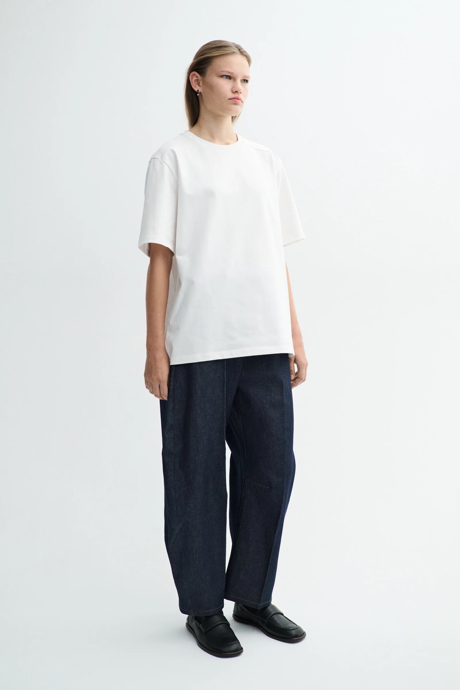Leo Heavy Jersey Cotton T-Shirt - White
