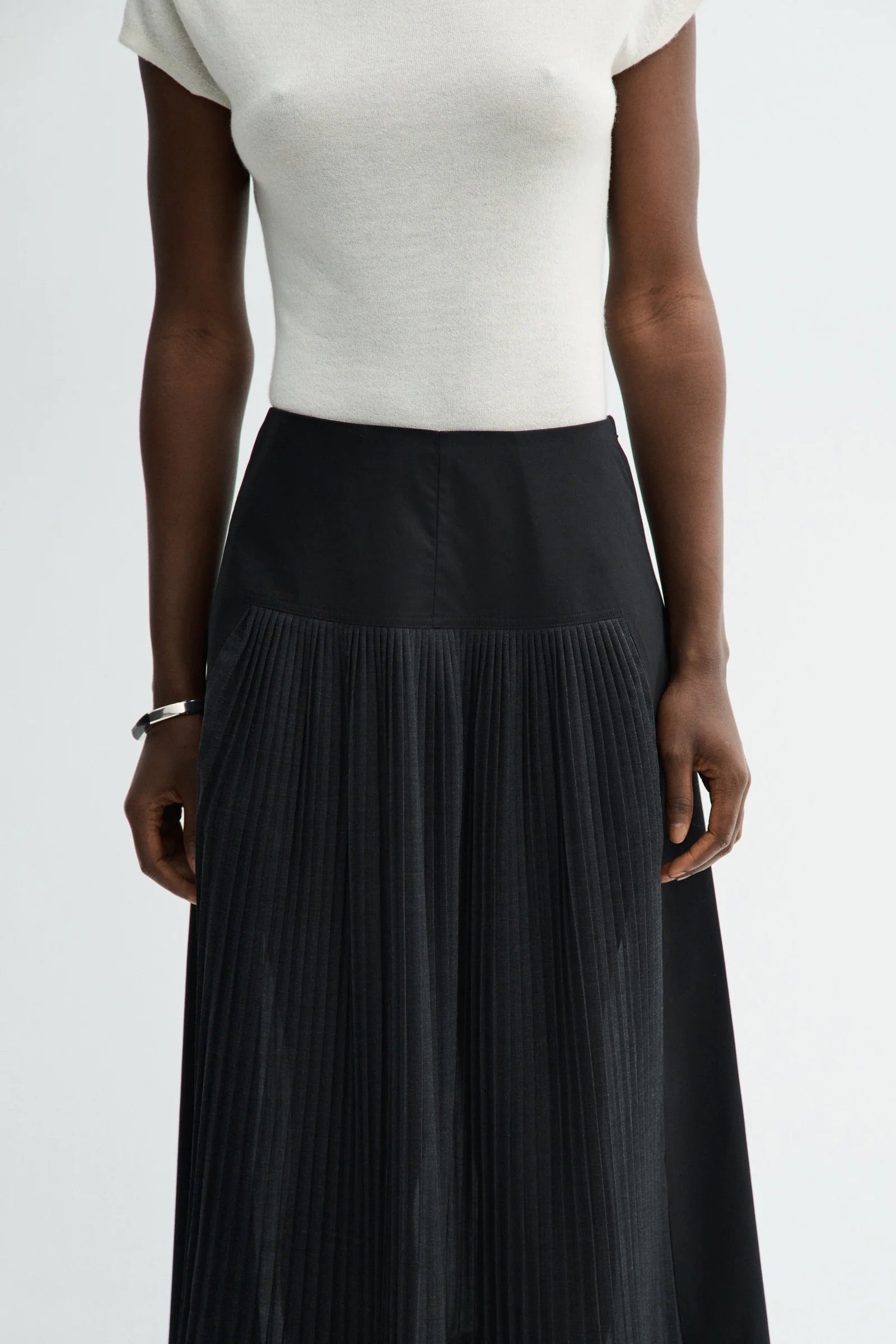 Nannel Cotton Poplin Skirt - Black
