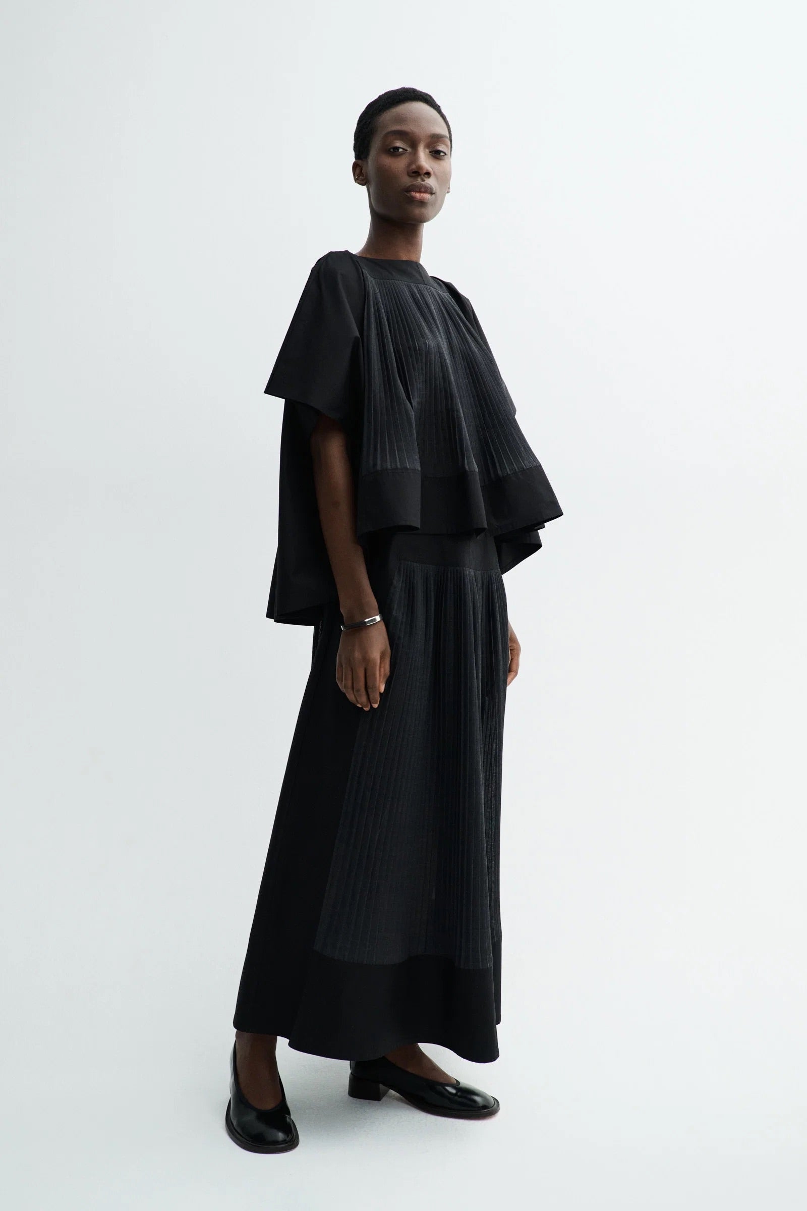 Nannel Cotton Poplin Skirt - Black