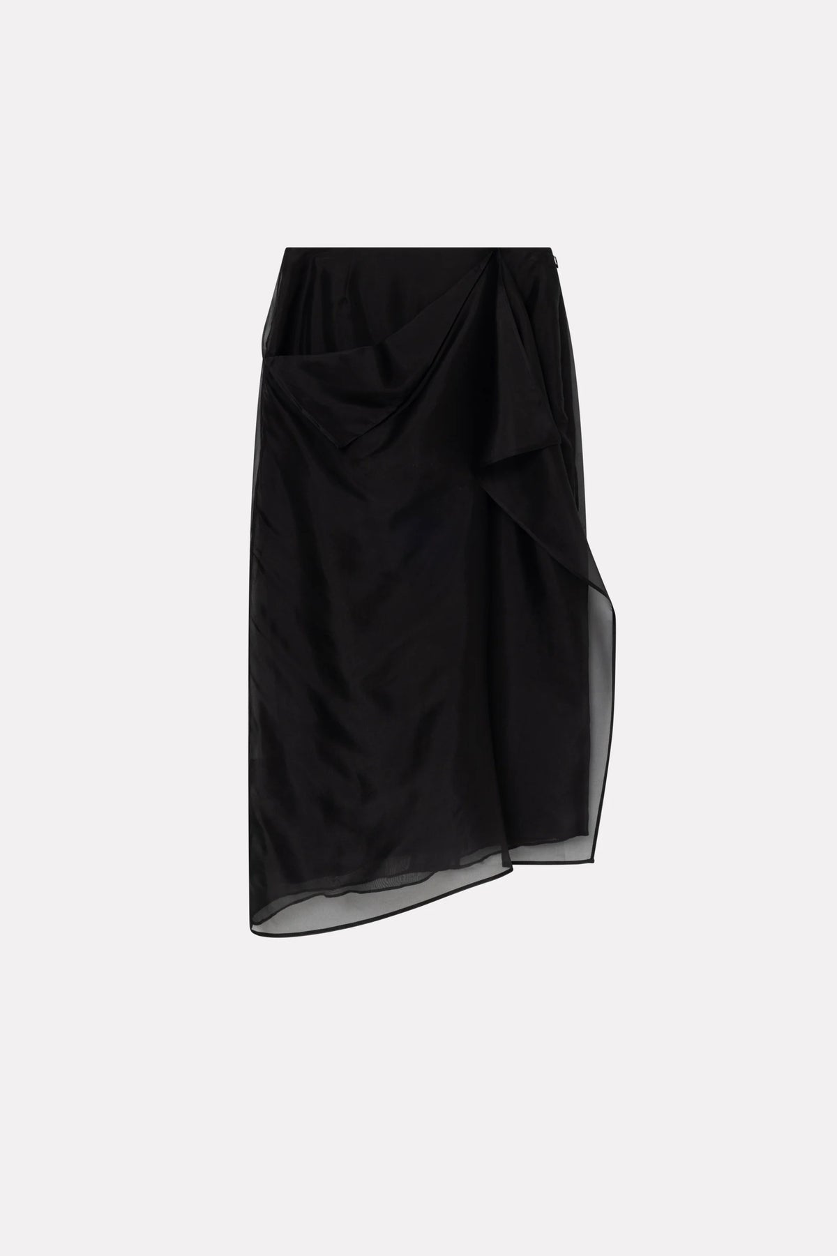 Niri Silk Organza Skirt - Black Quartz